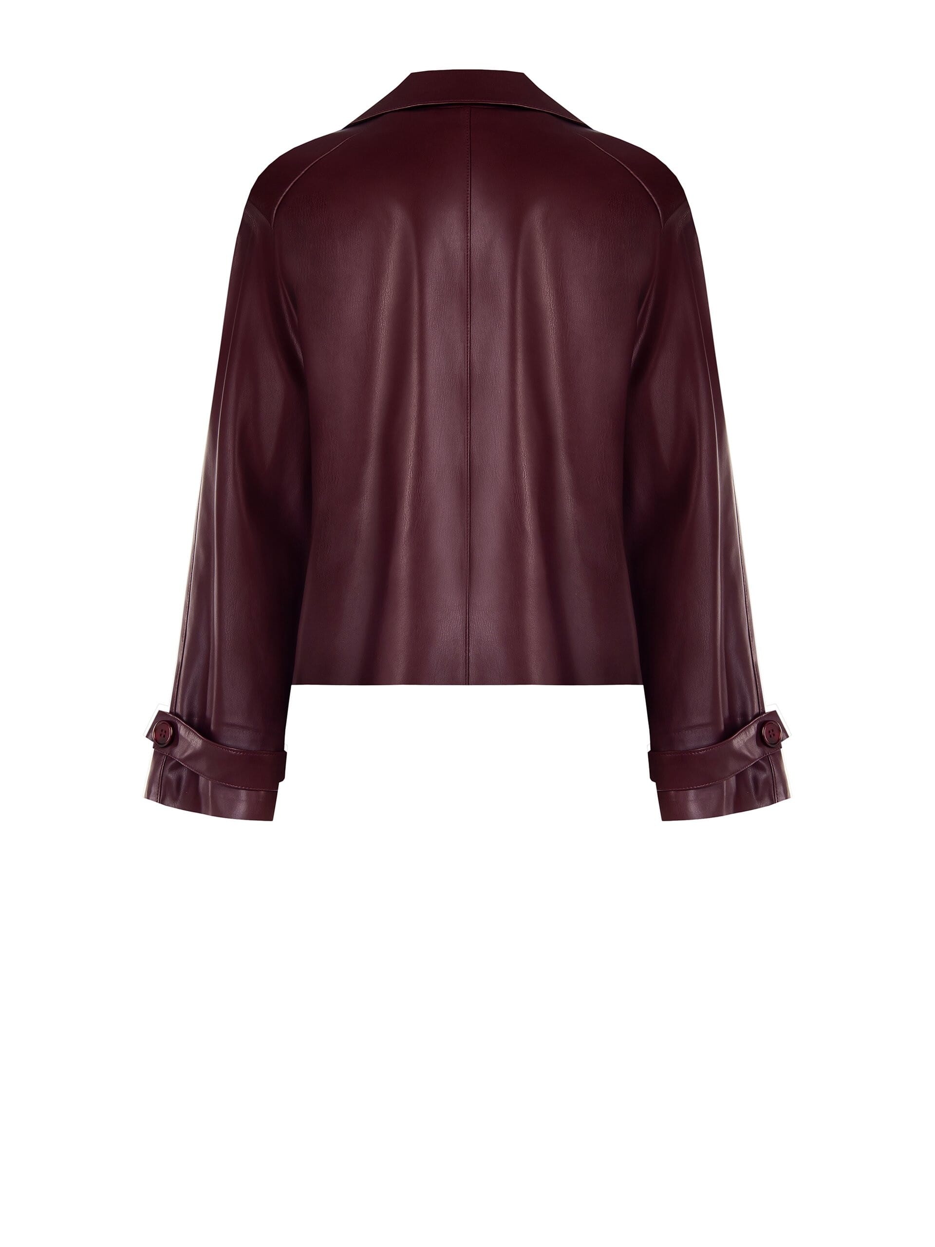 Giubbotto Corto Doppiopetto Ampio In Similpelle Rinascimento