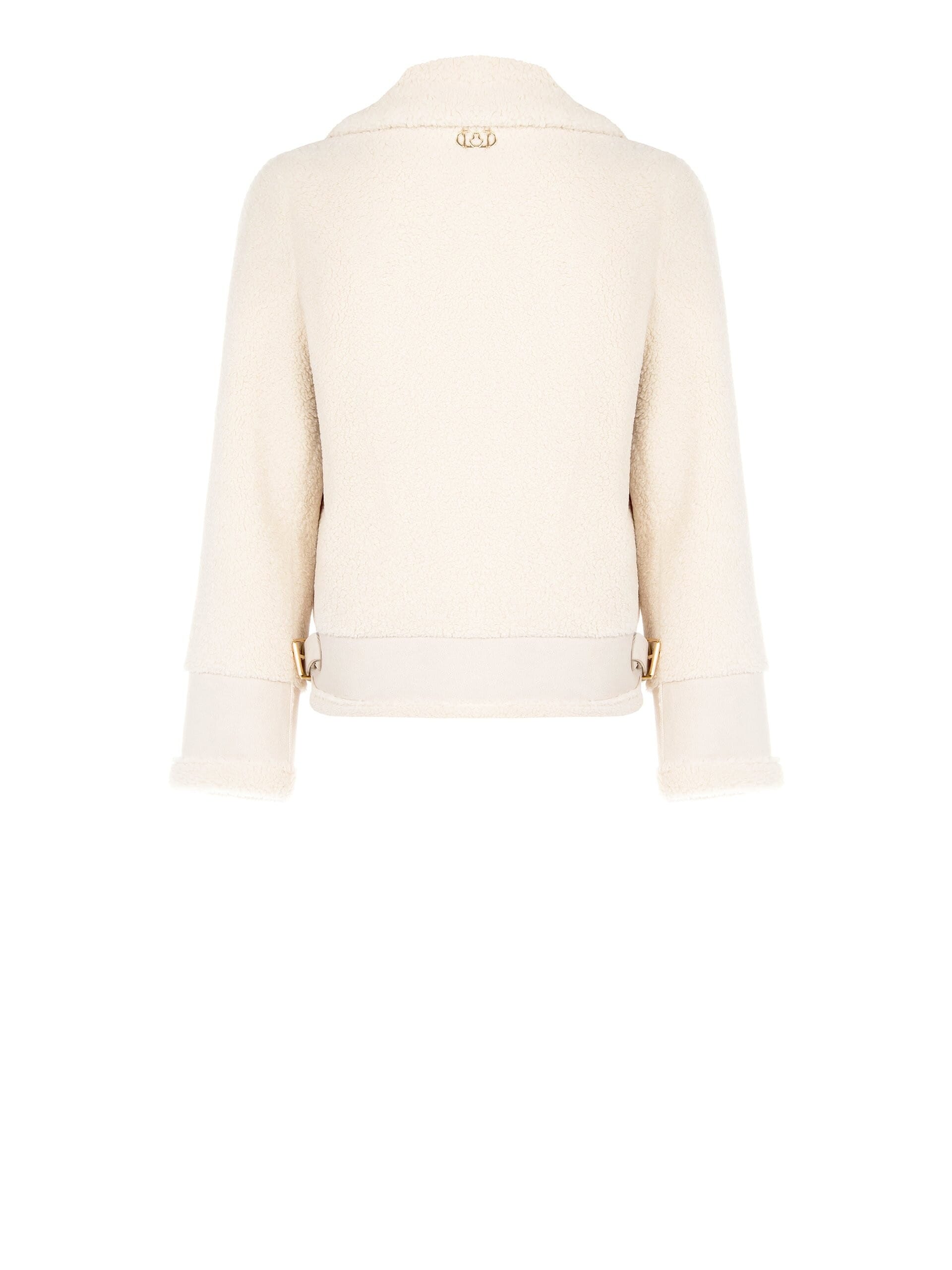 Cappotto Corto Stile Biker In Simil Montone Rinascimento