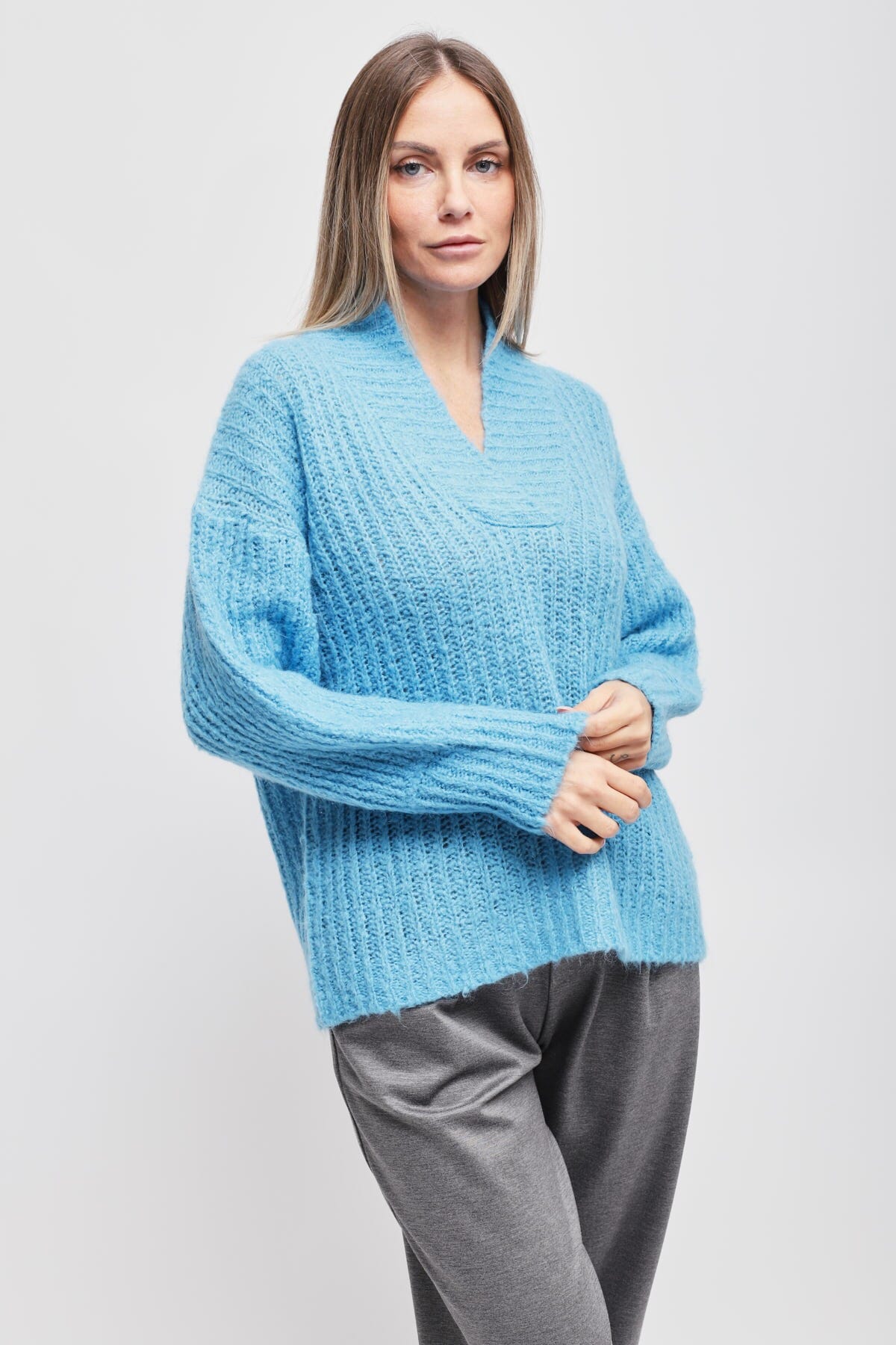 Maglia Mohair Con Scollo A V Maryley