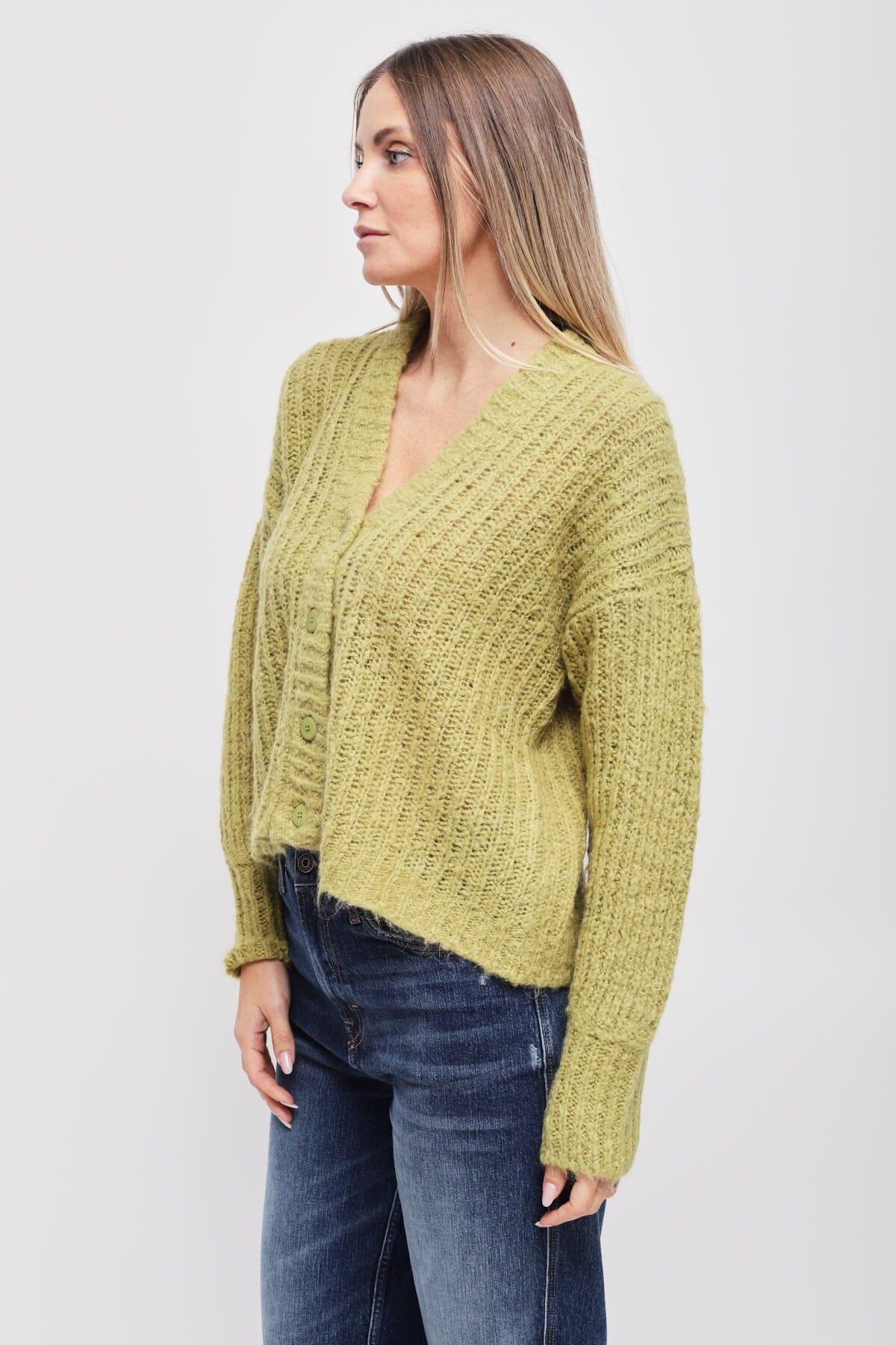 Cardigan Mohair Con Bottoni Maryley