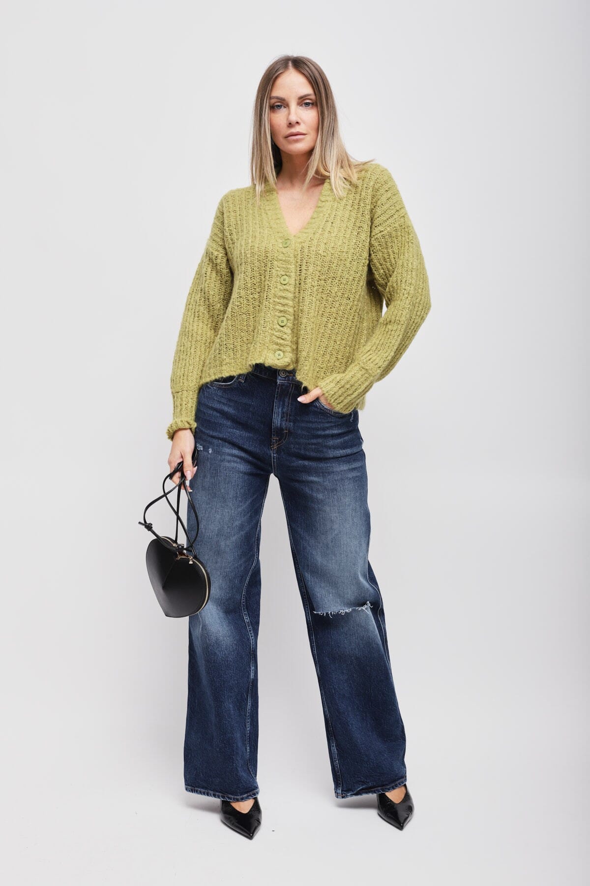 Cardigan Mohair Con Bottoni Maryley