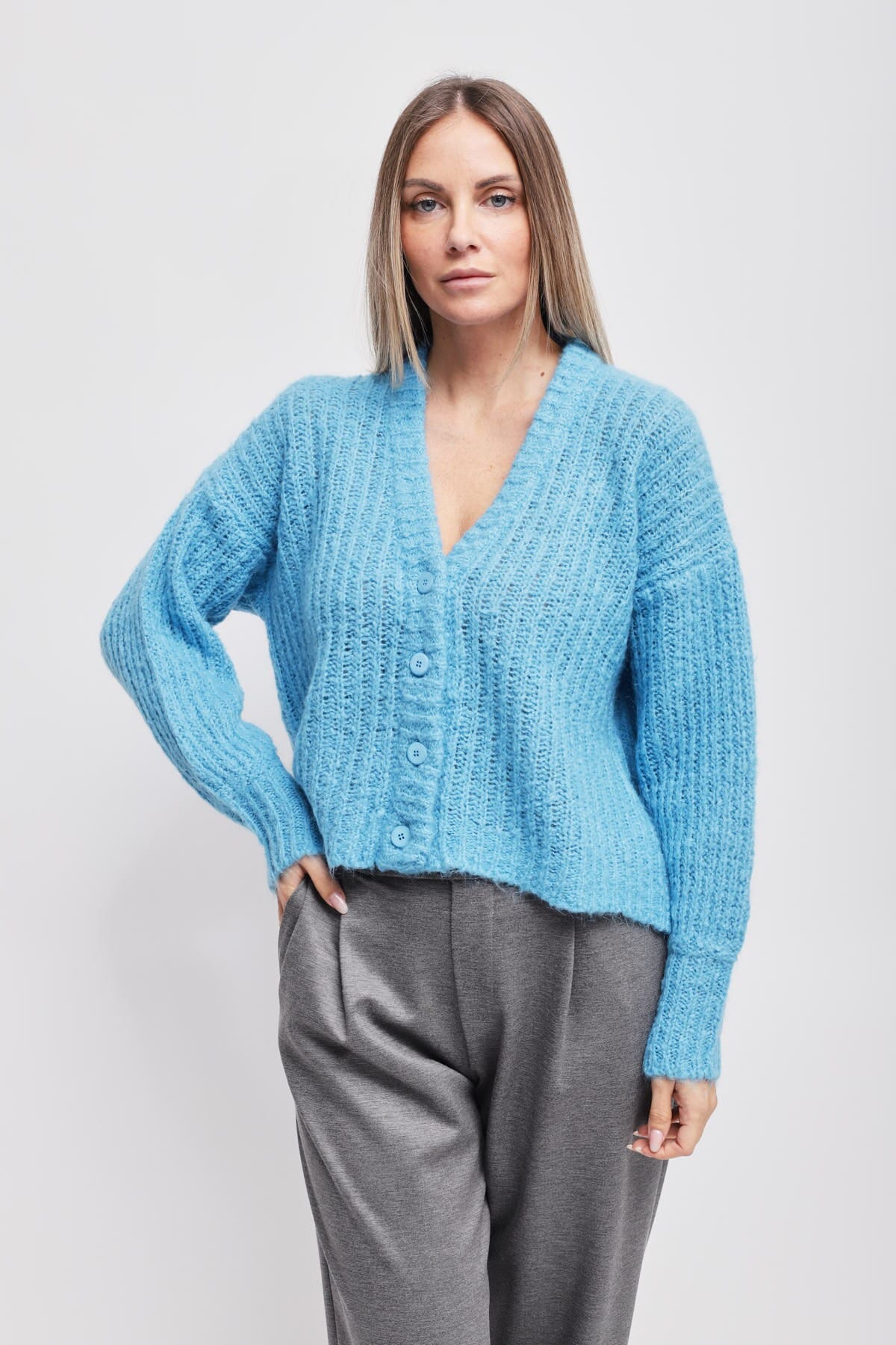 Cardigan Mohair Con Bottoni Maryley