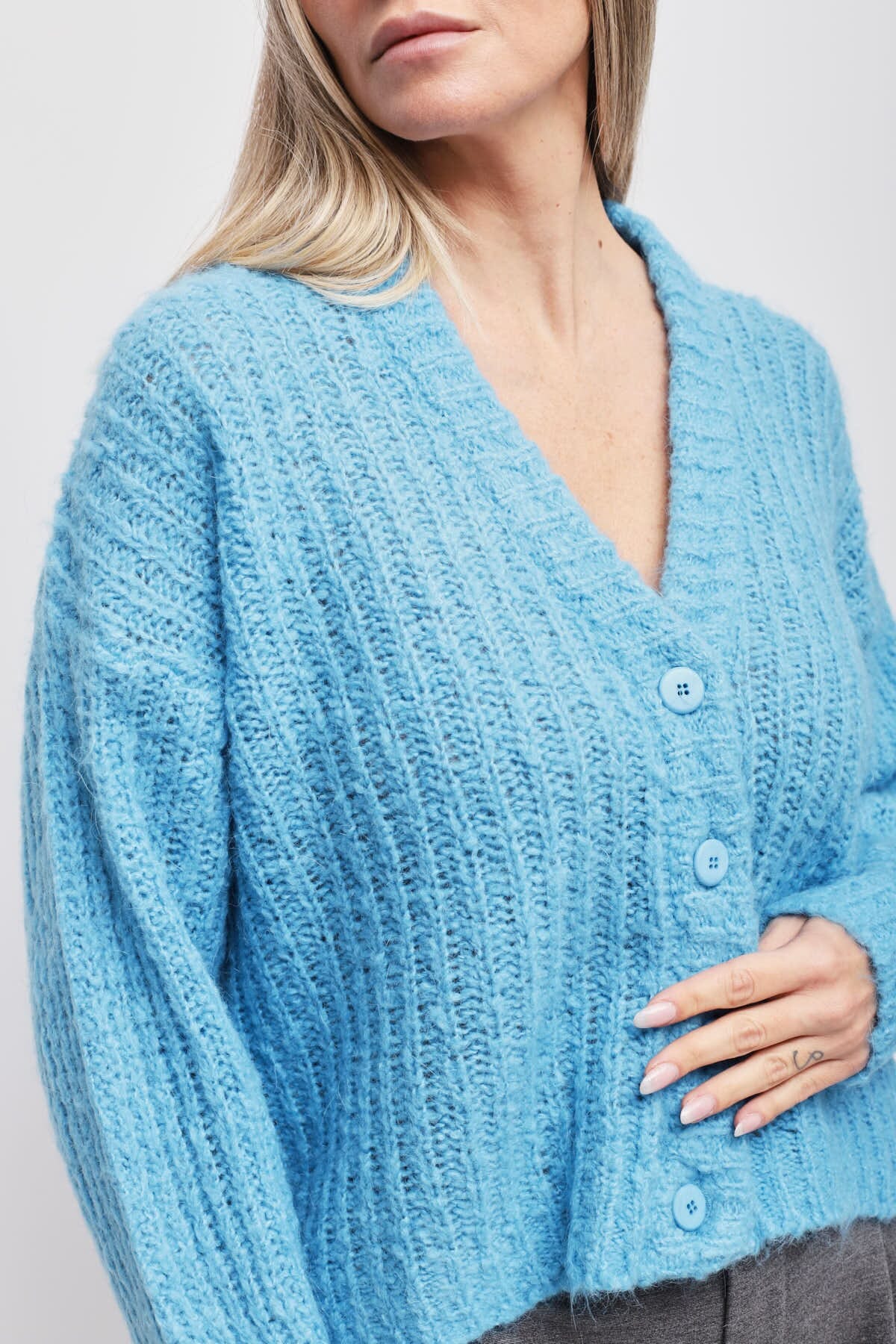 Cardigan Mohair Con Bottoni Maryley