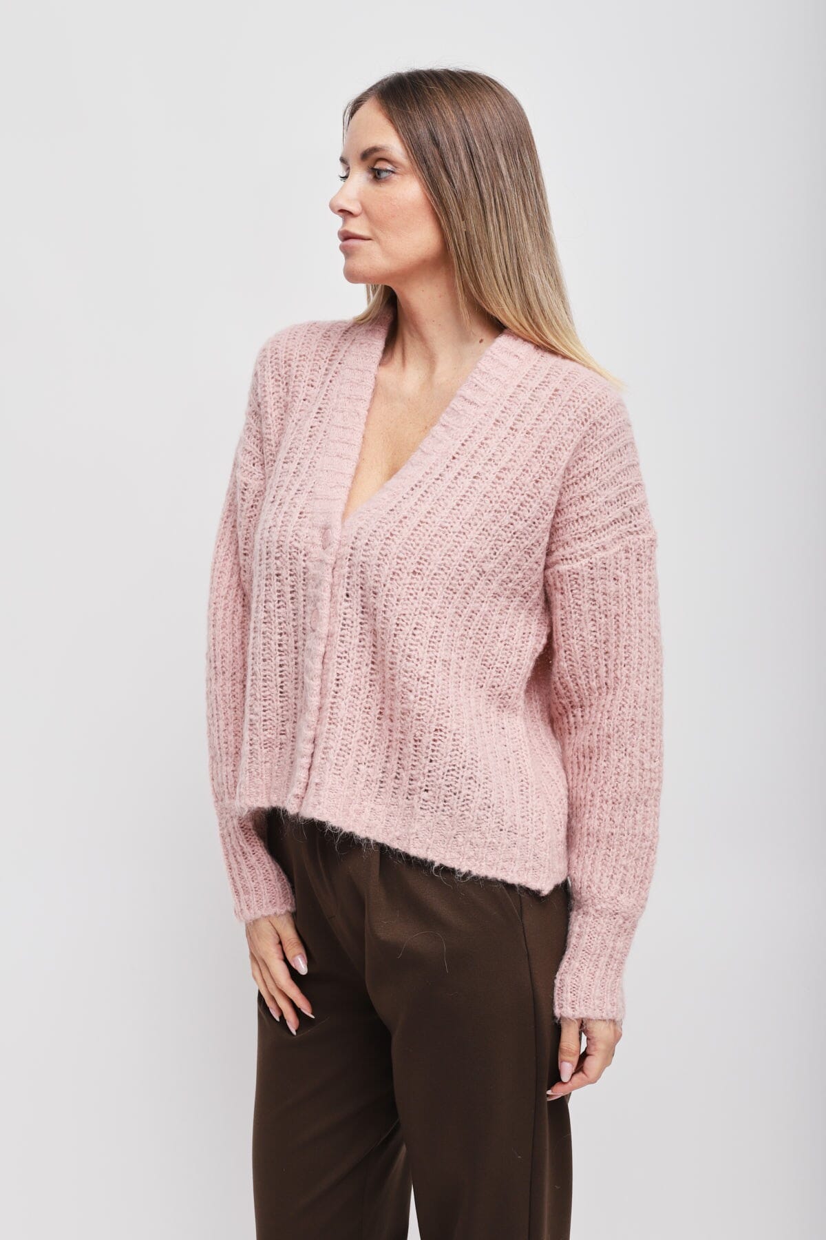 Cardigan Mohair Con Bottoni Maryley