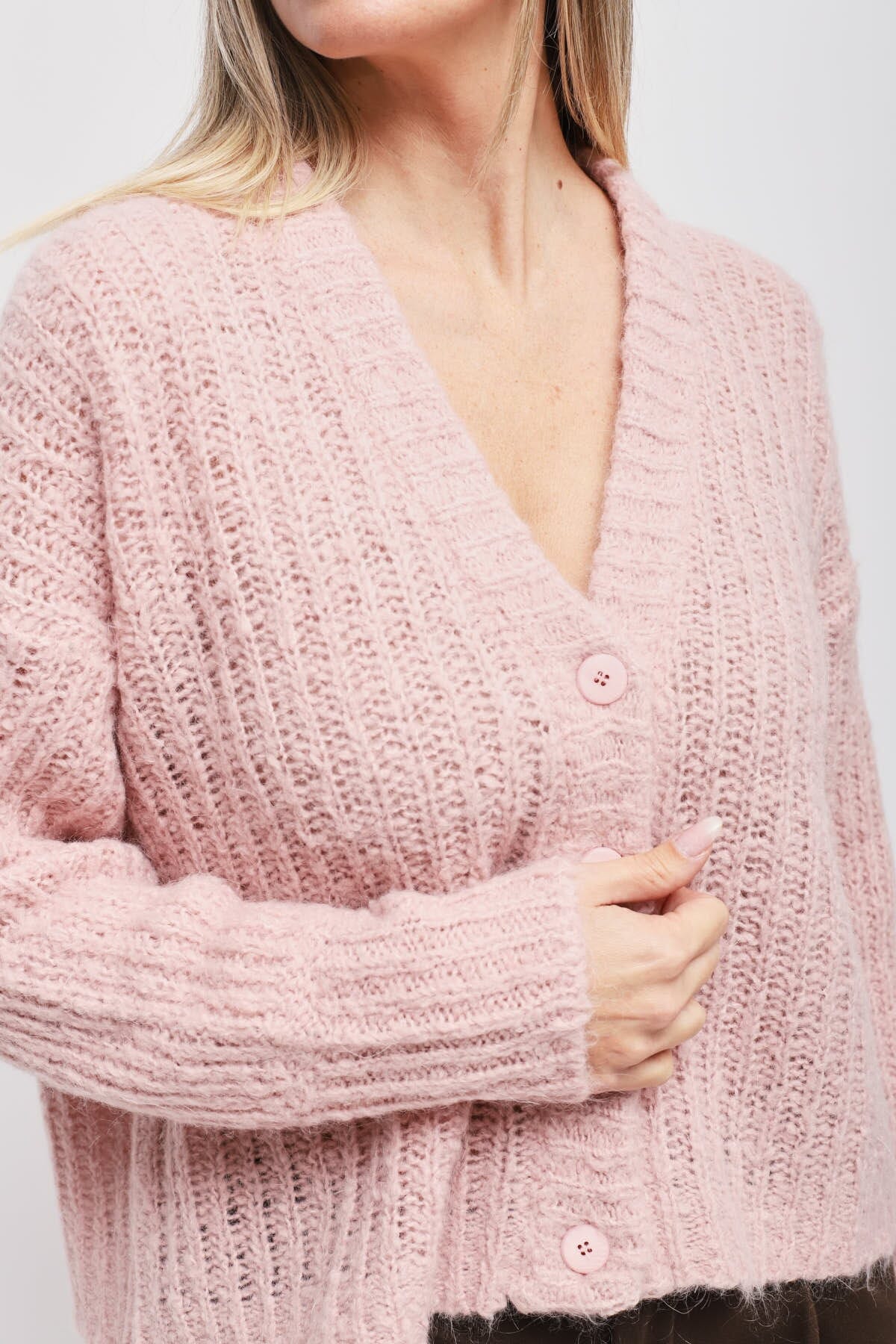 Cardigan Mohair Con Bottoni Maryley