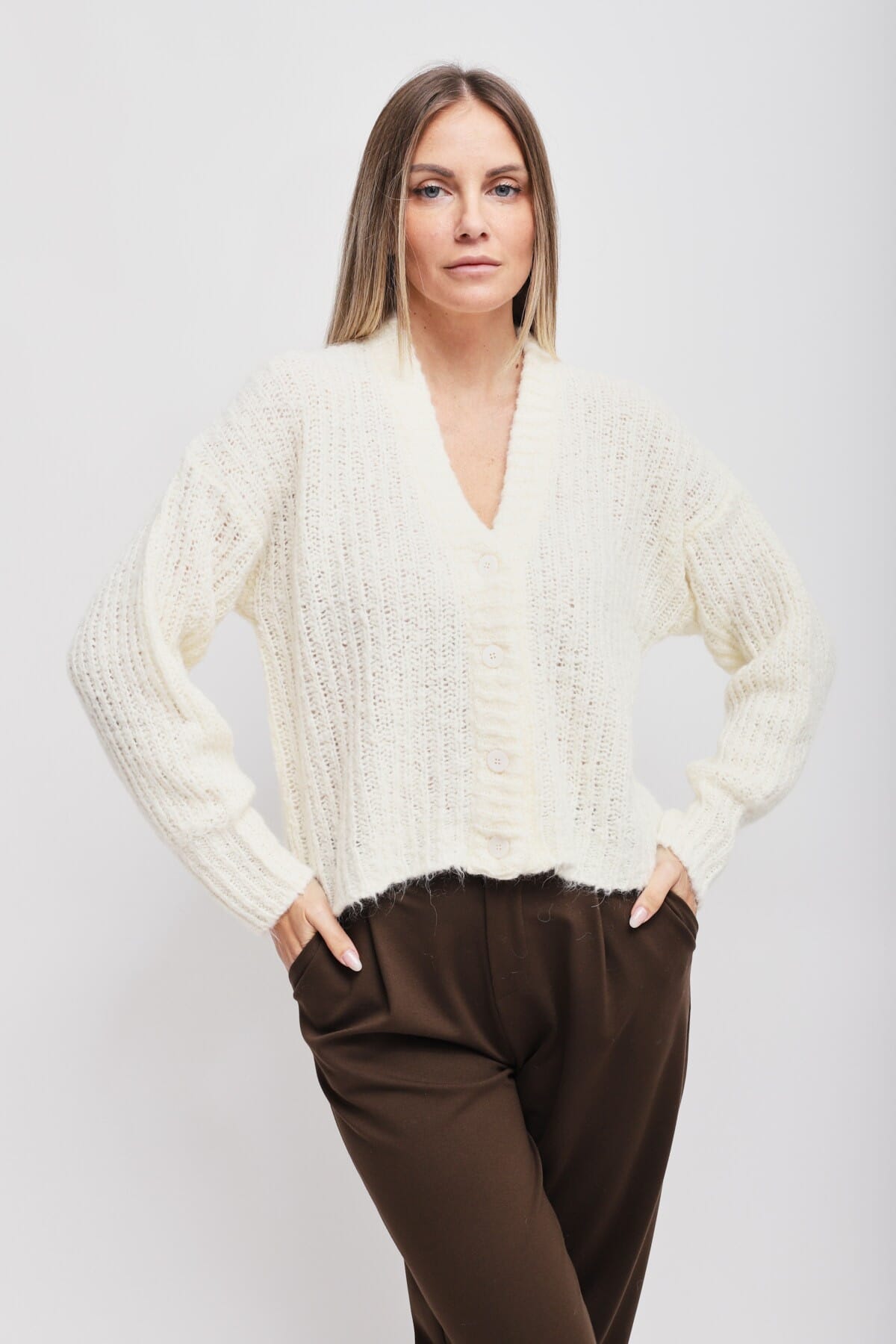 Cardigan Mohair Con Bottoni Maryley