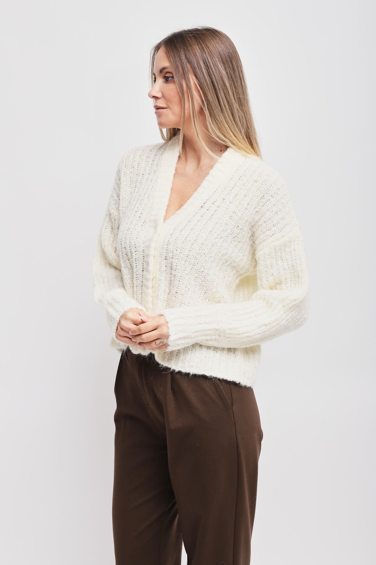 Cardigan Mohair Con Bottoni Maryley