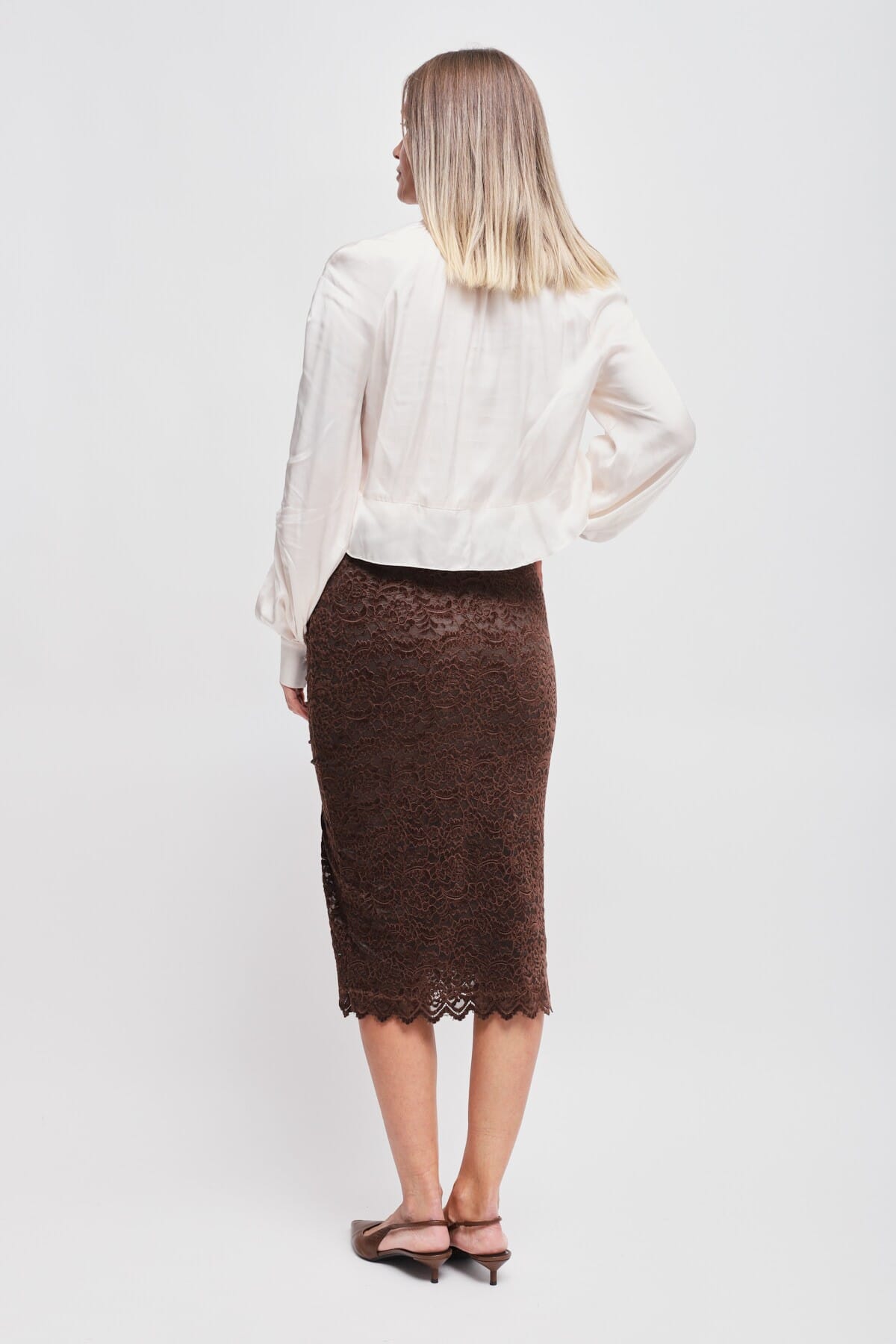 Gonna In Pizzo Con Drappeggio E Spacco Maryley