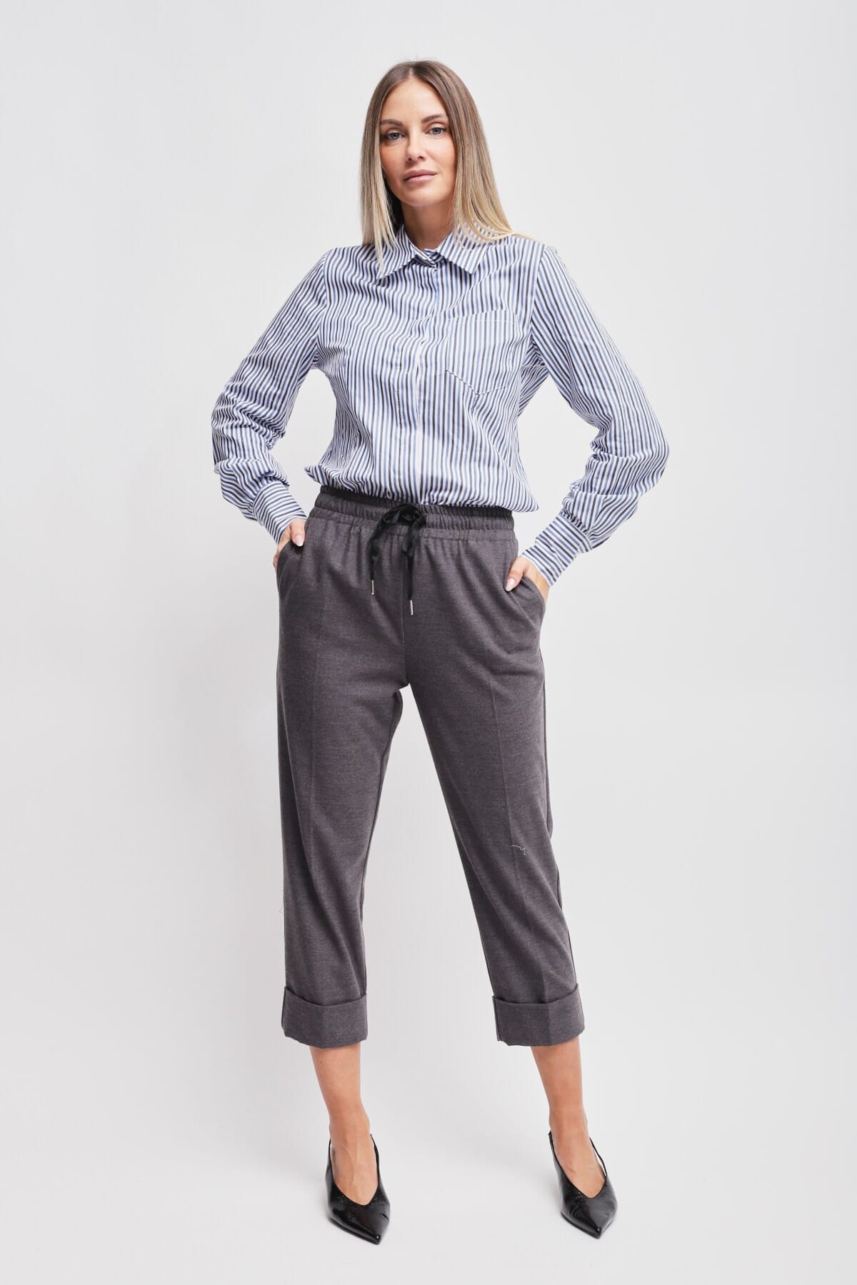 Pantaloni Con Coulisse E Risvolto Maryley