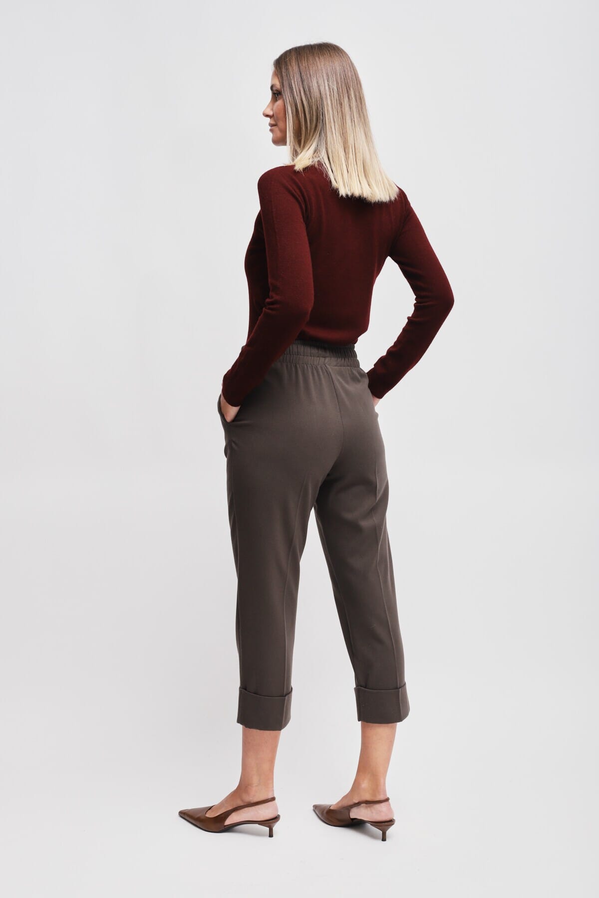 Pantaloni Con Coulisse E Risvolto Maryley