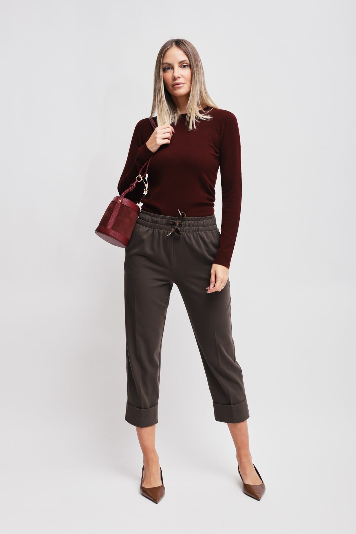 Pantaloni Con Coulisse E Risvolto Maryley