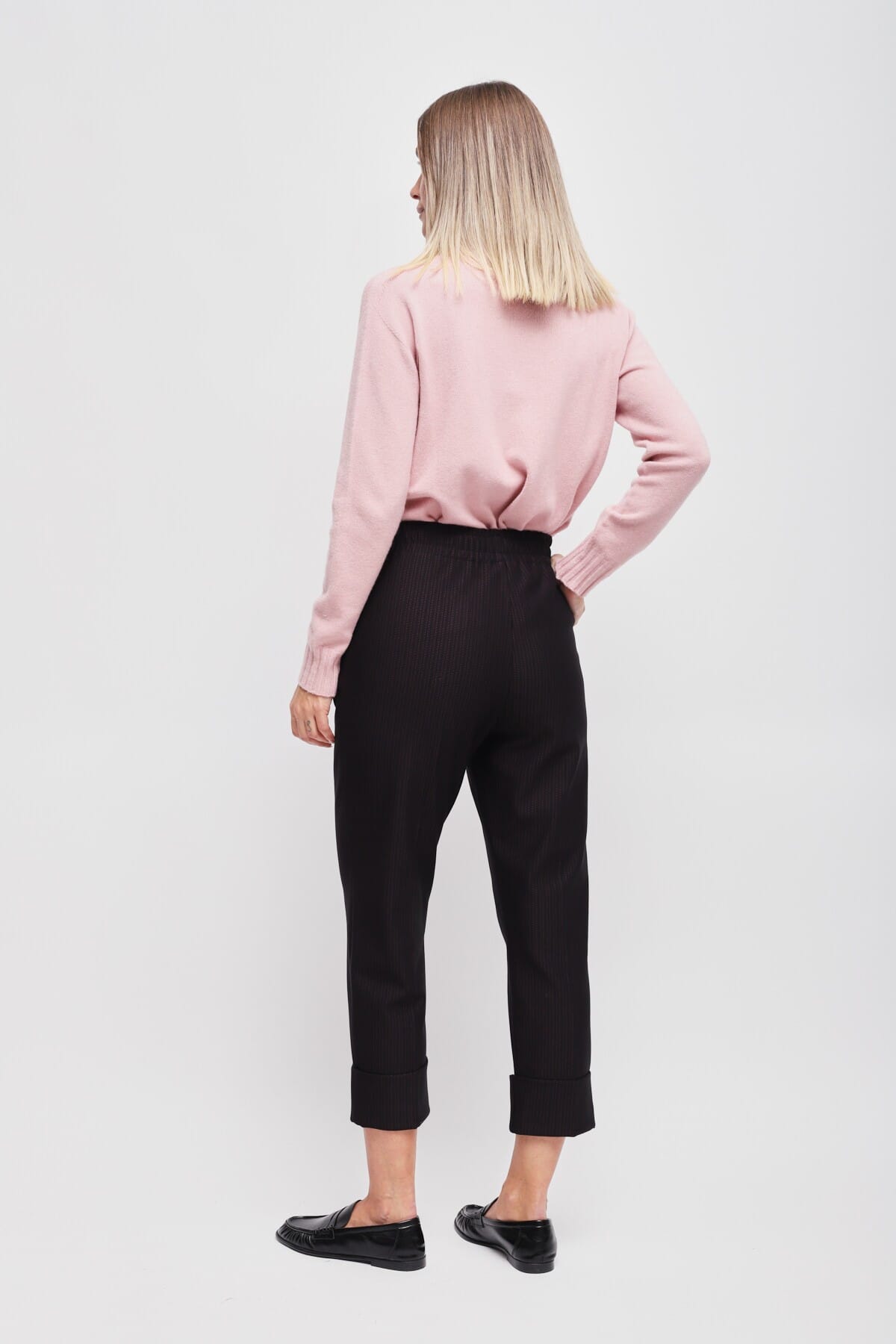 Maryley - Pantalon à cordon de serrage avec revers