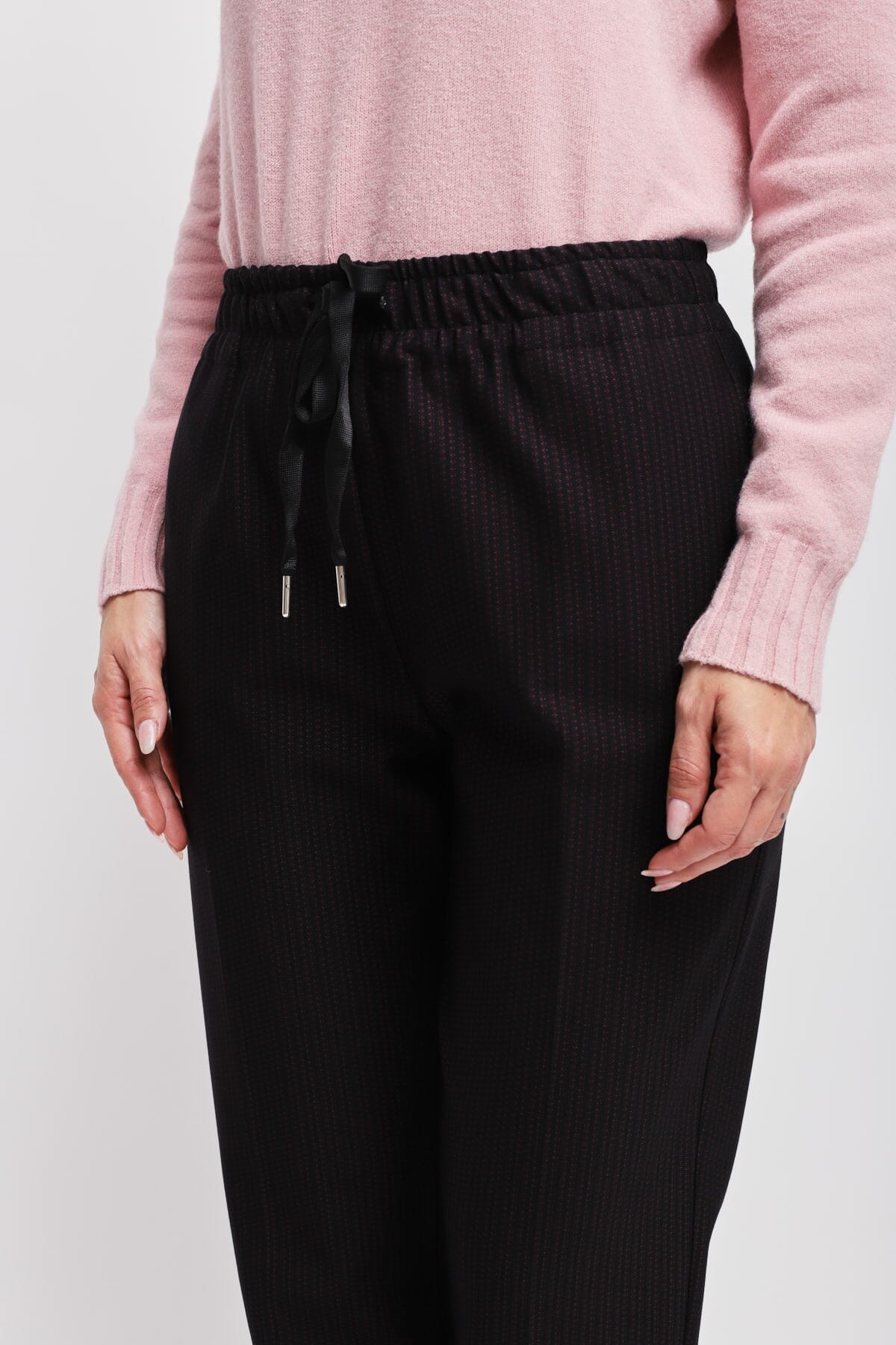 Maryley - Pantalon à cordon de serrage avec revers