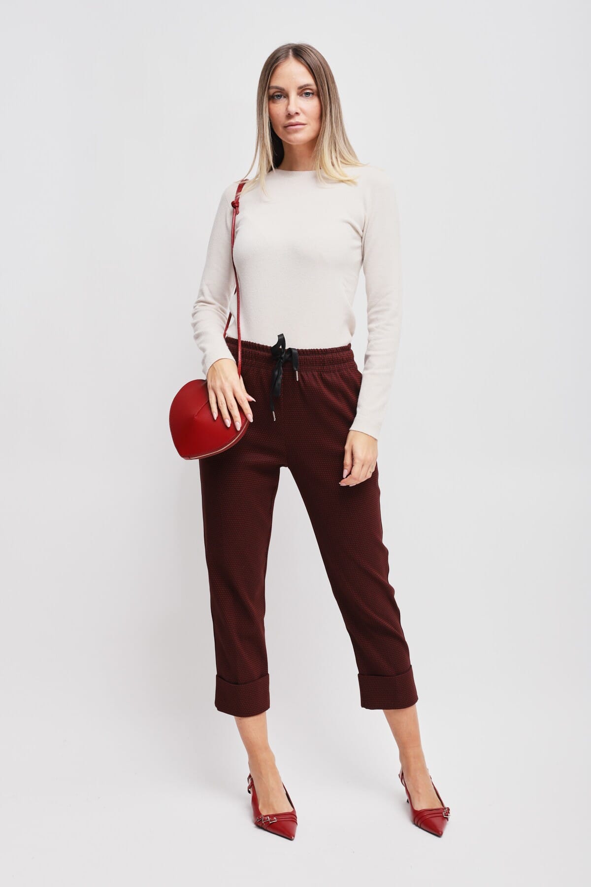 Pantaloni A Fantasia Con Coulisse E Risvolto Maryley