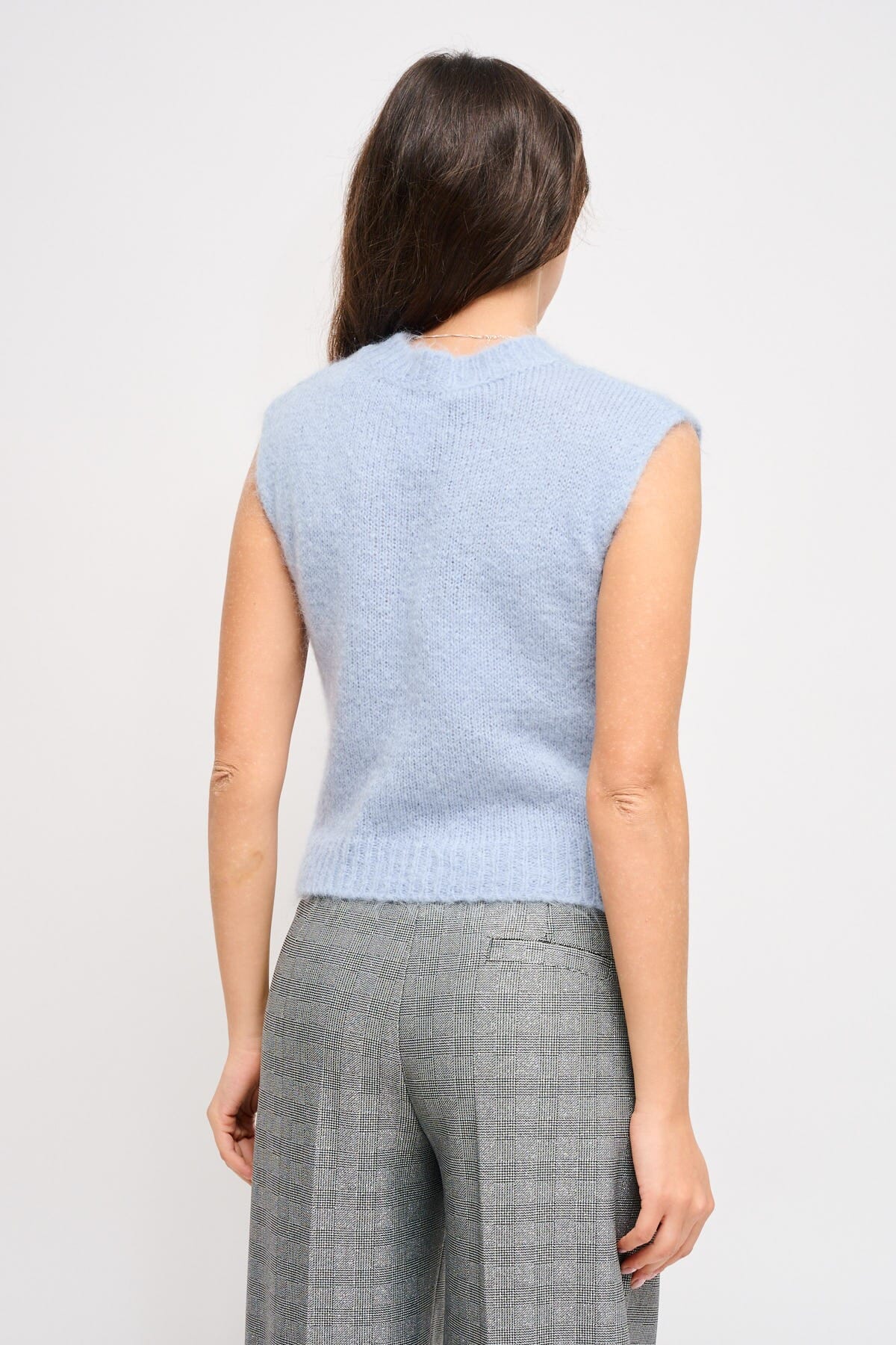 Maglia Nuvola Smanicata In Mohair Maryley
