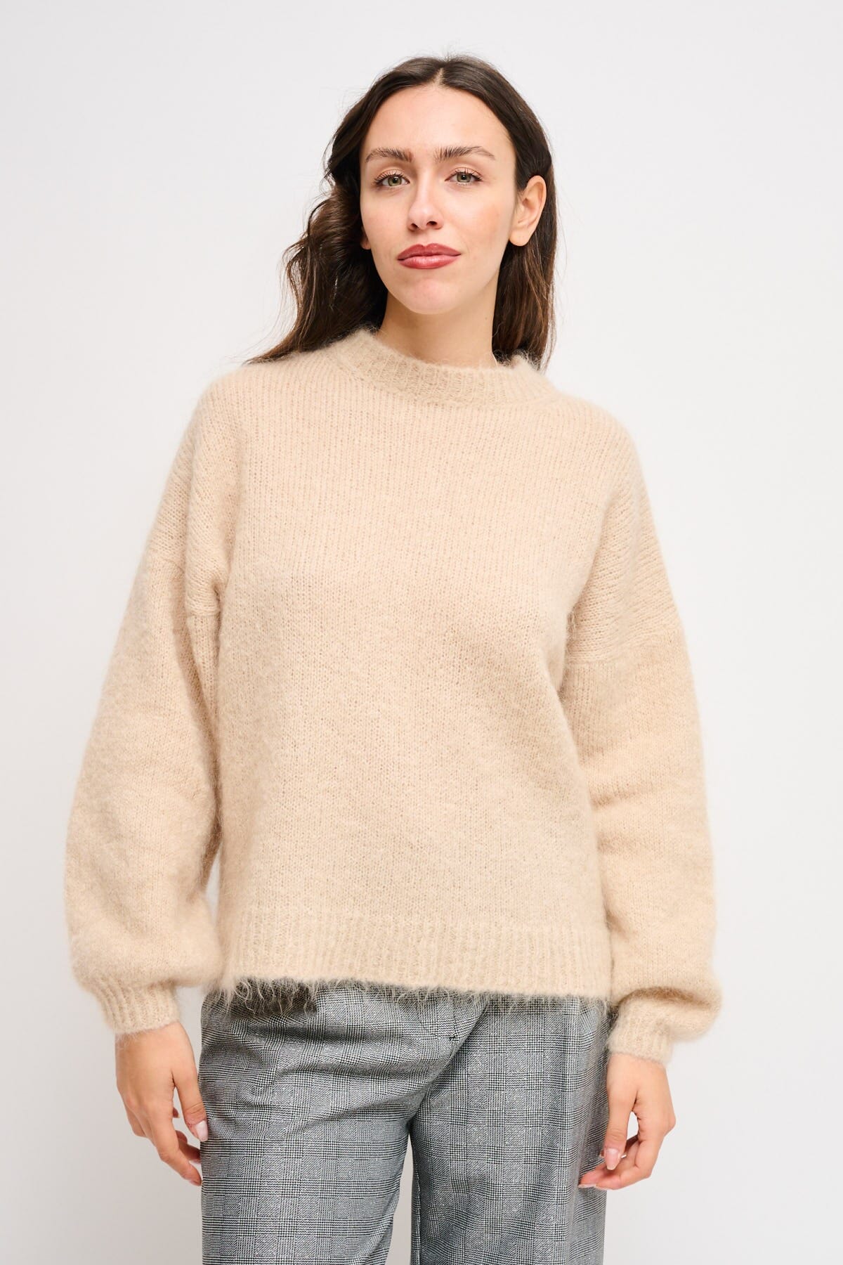 Maryley Mohair Crew-neck Sweater