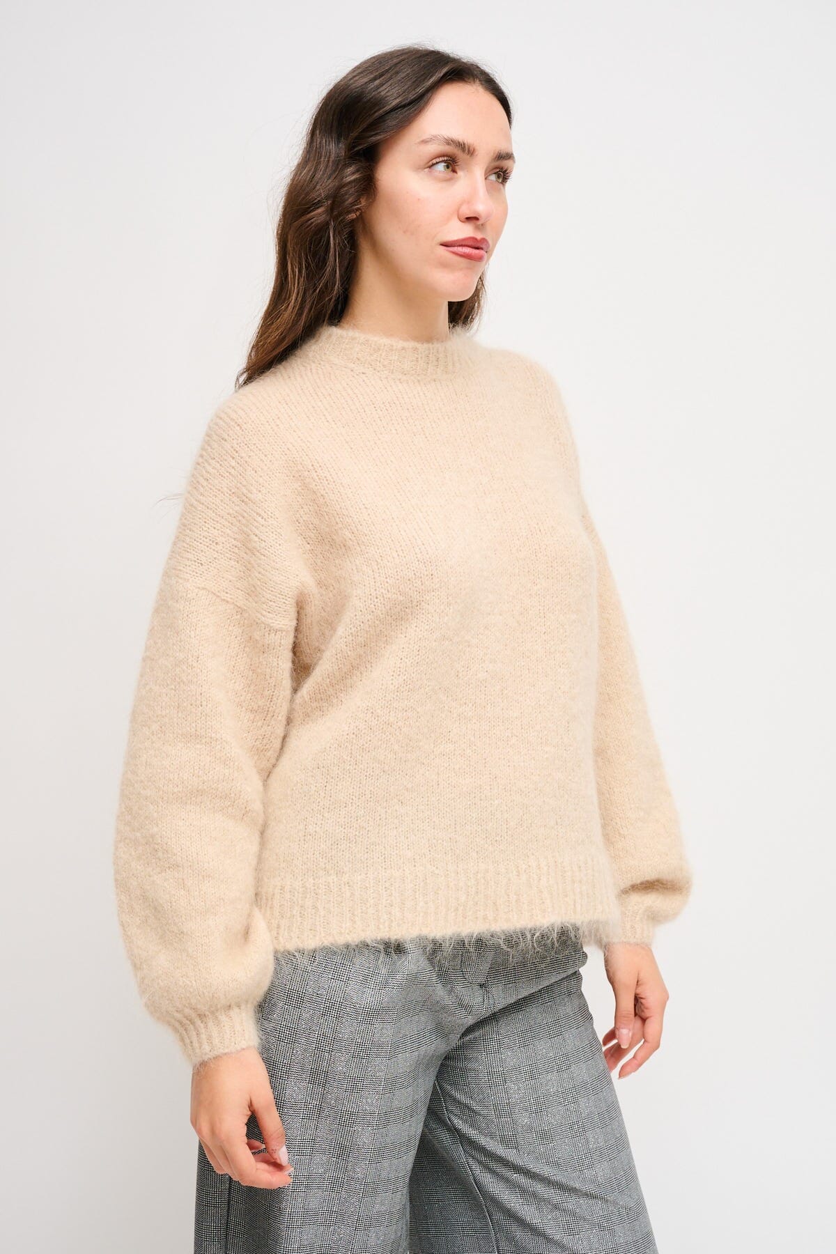 Maryley Mohair Crew-neck Sweater
