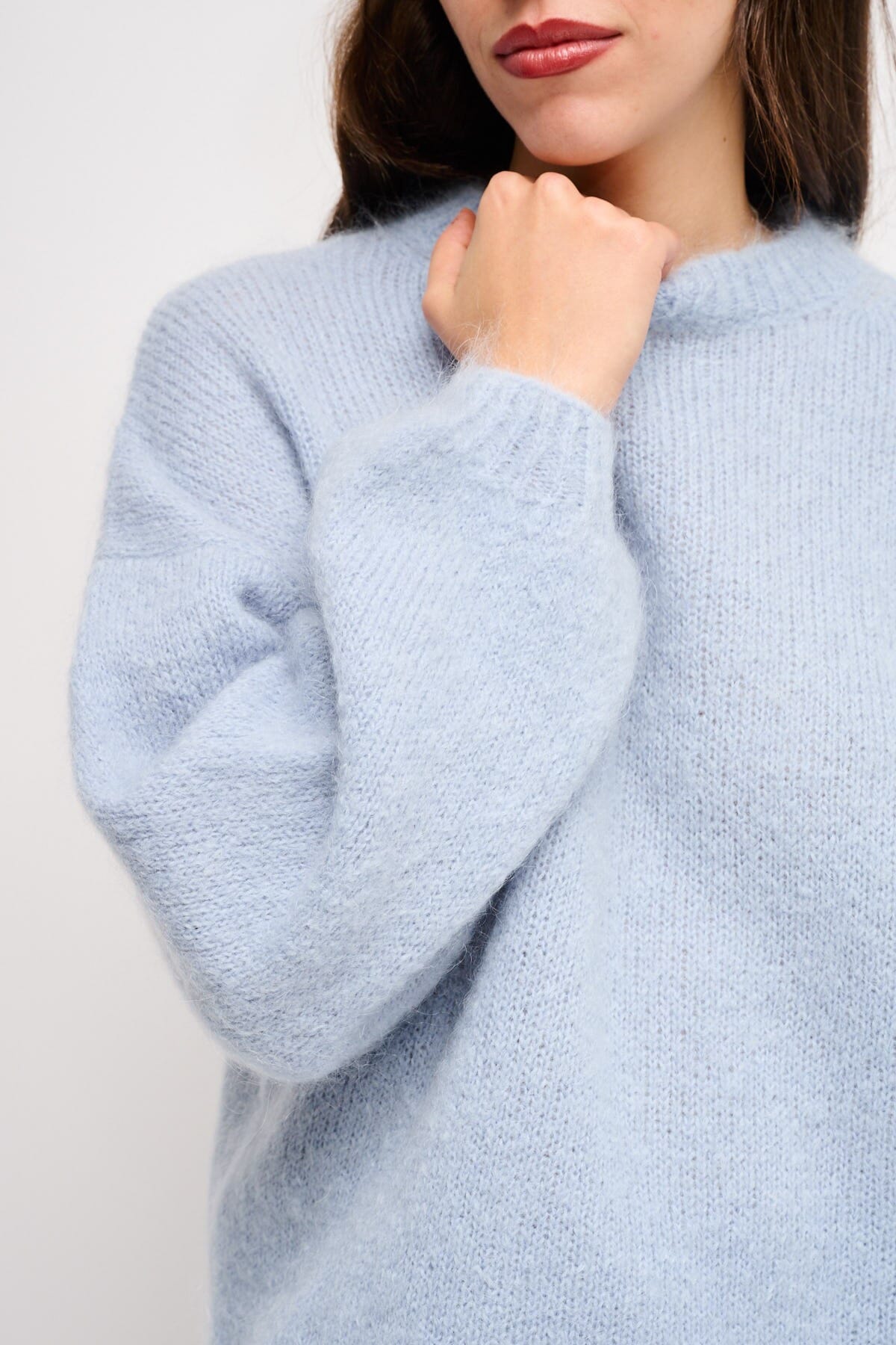Maryley Mohair Crew-neck Sweater