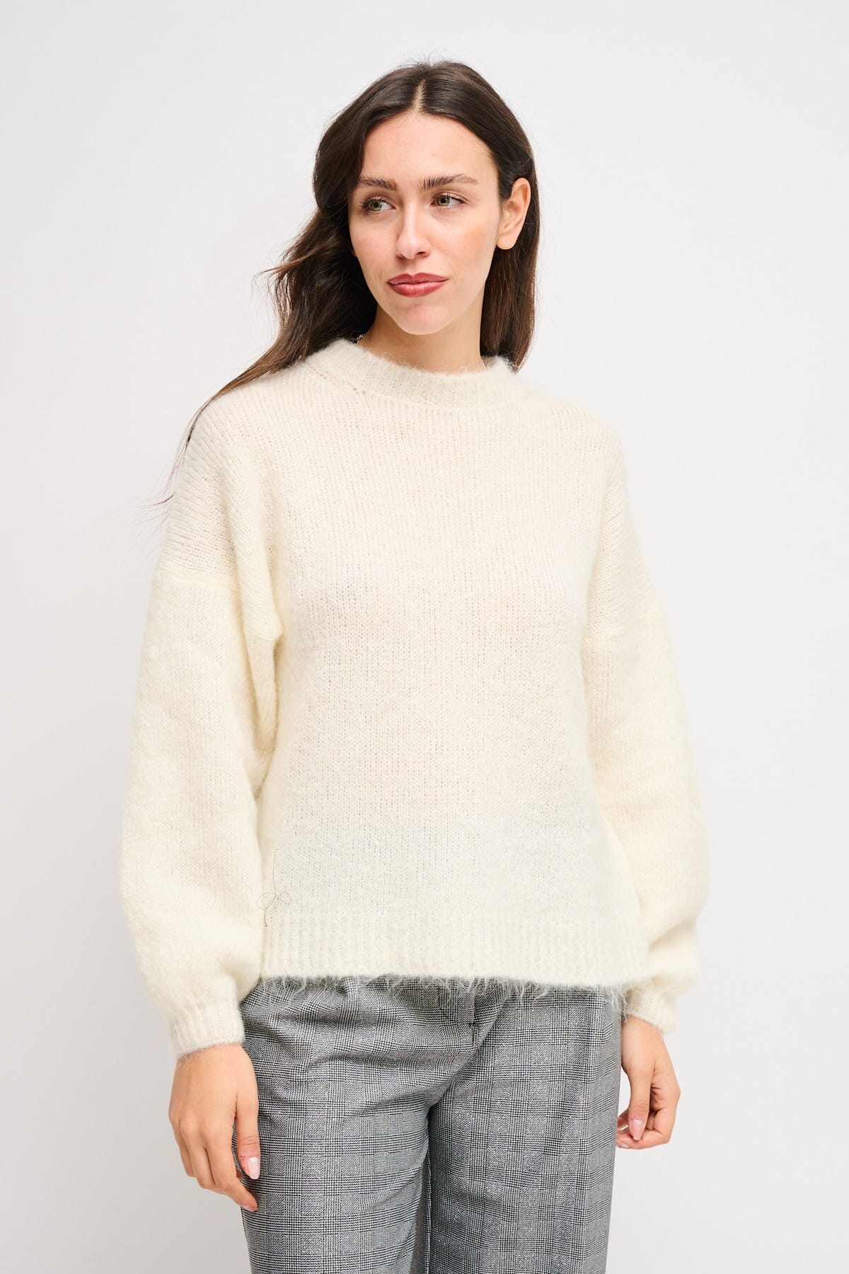 Maryley Mohair Crew-neck Sweater