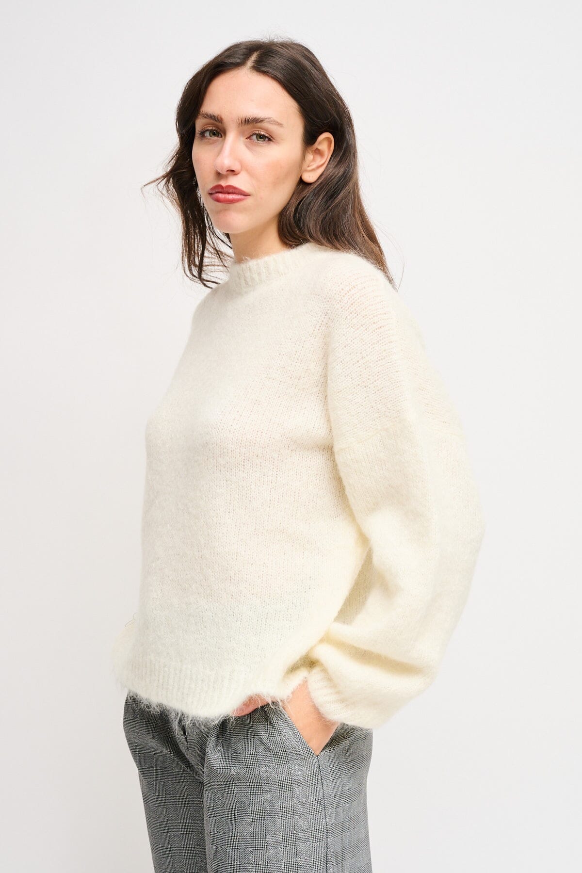 Maryley Mohair Crew-neck Sweater