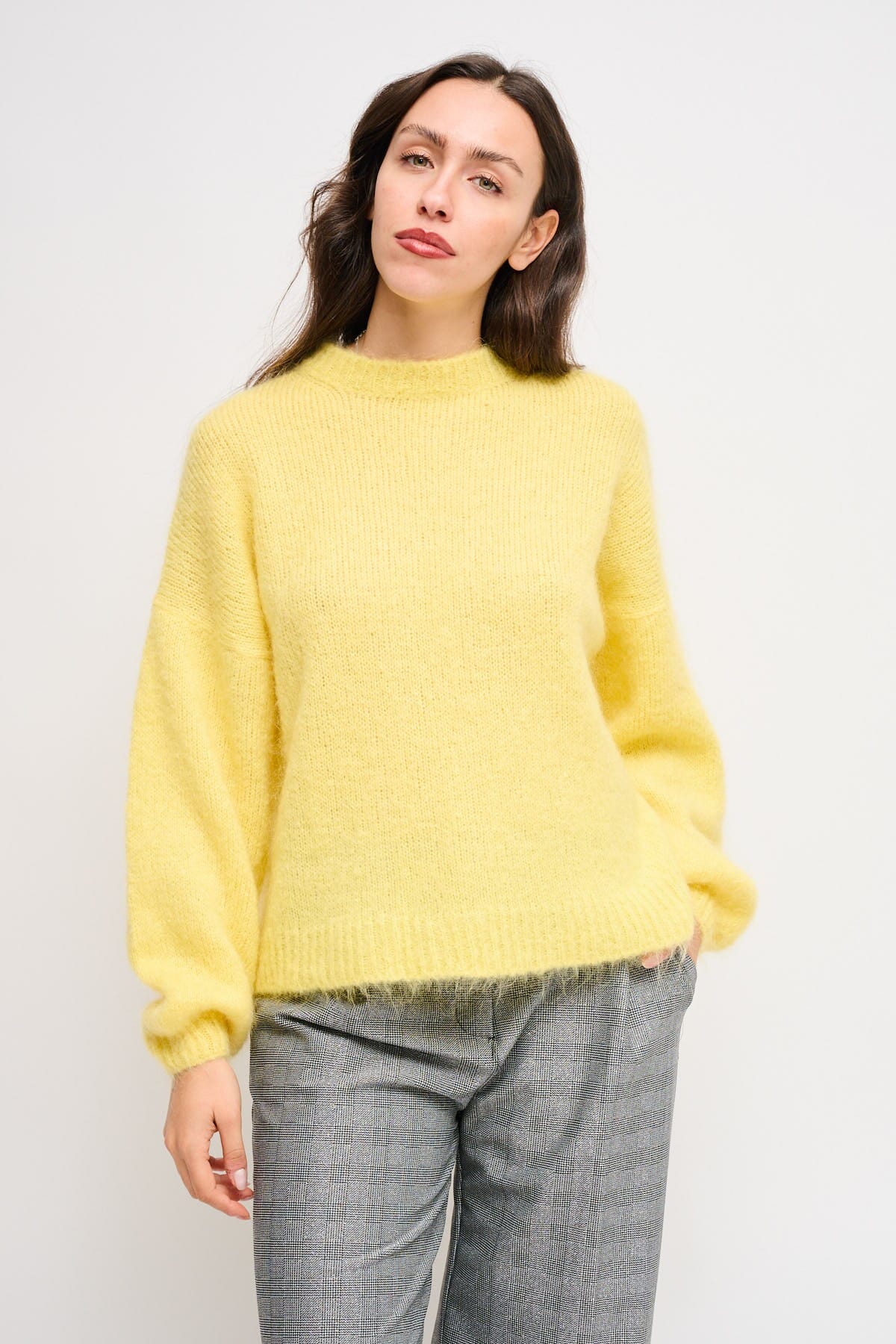 Maryley Mohair Crew-neck Sweater