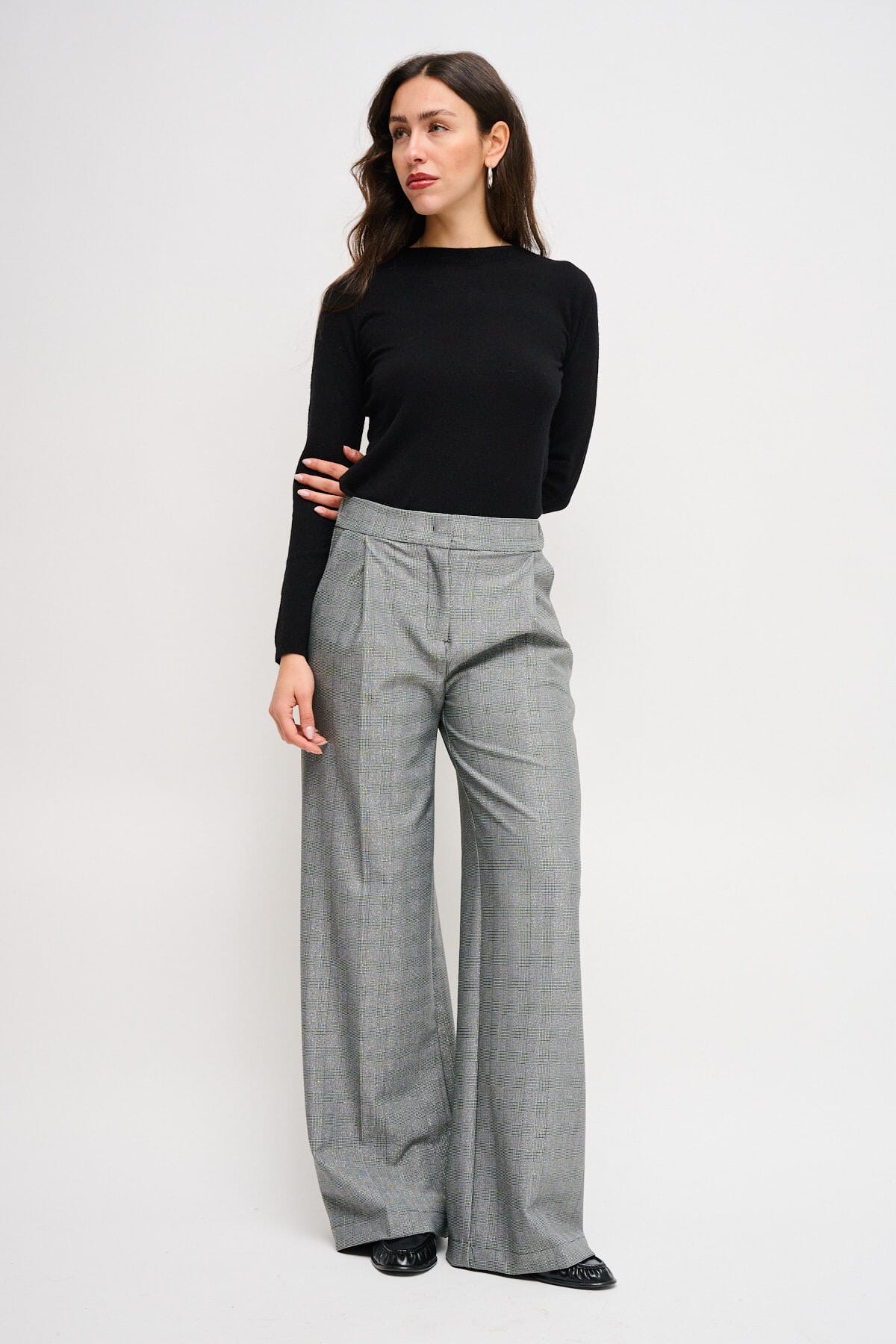 Pantaloni Check A Palazzo Maryley