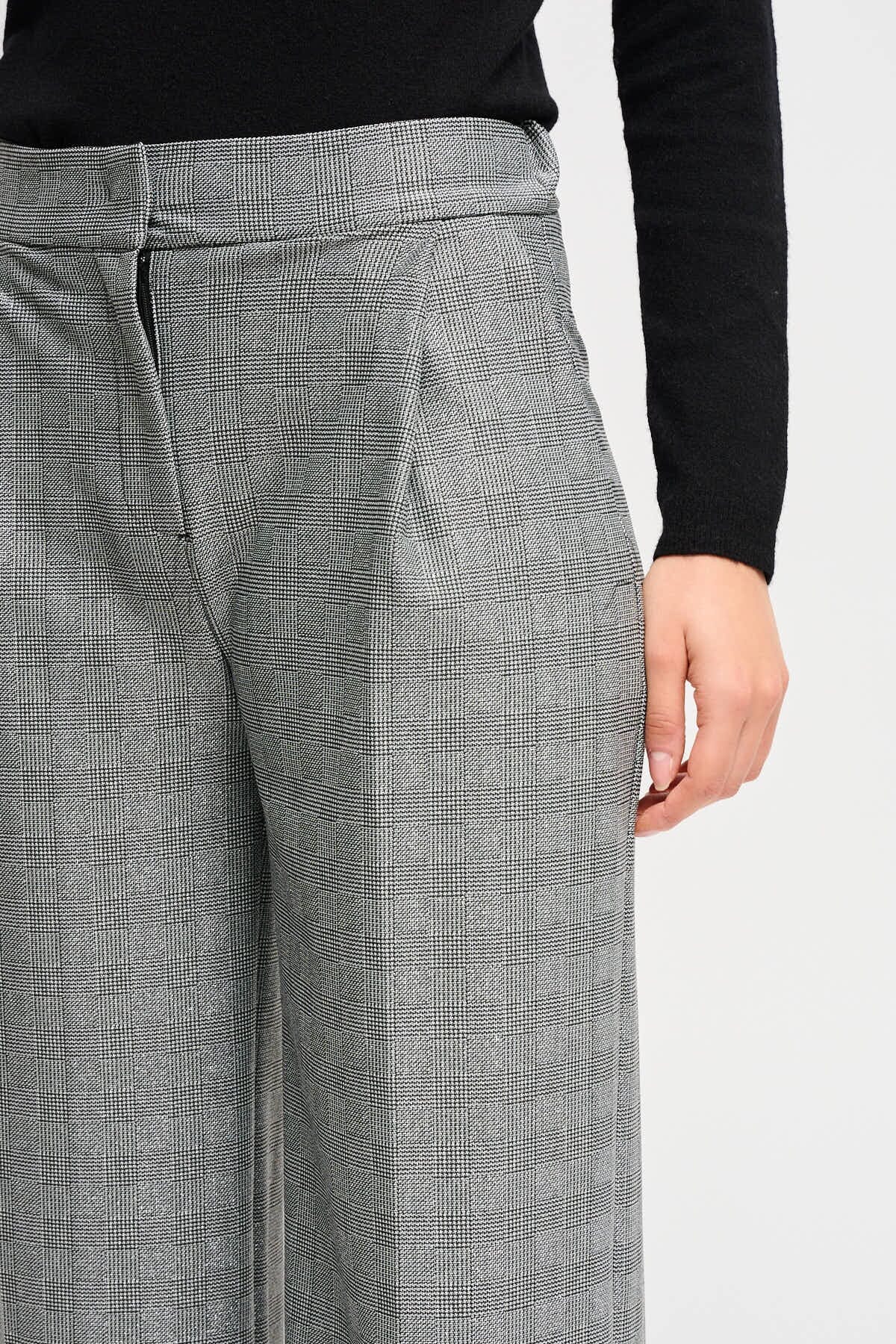 Pantaloni Check A Palazzo Maryley