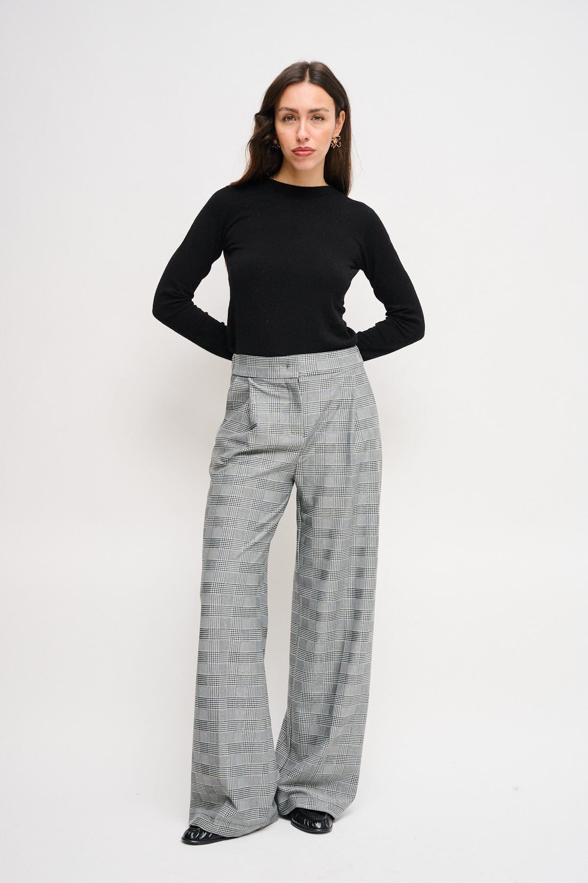 Pantaloni Check A Palazzo Maryley