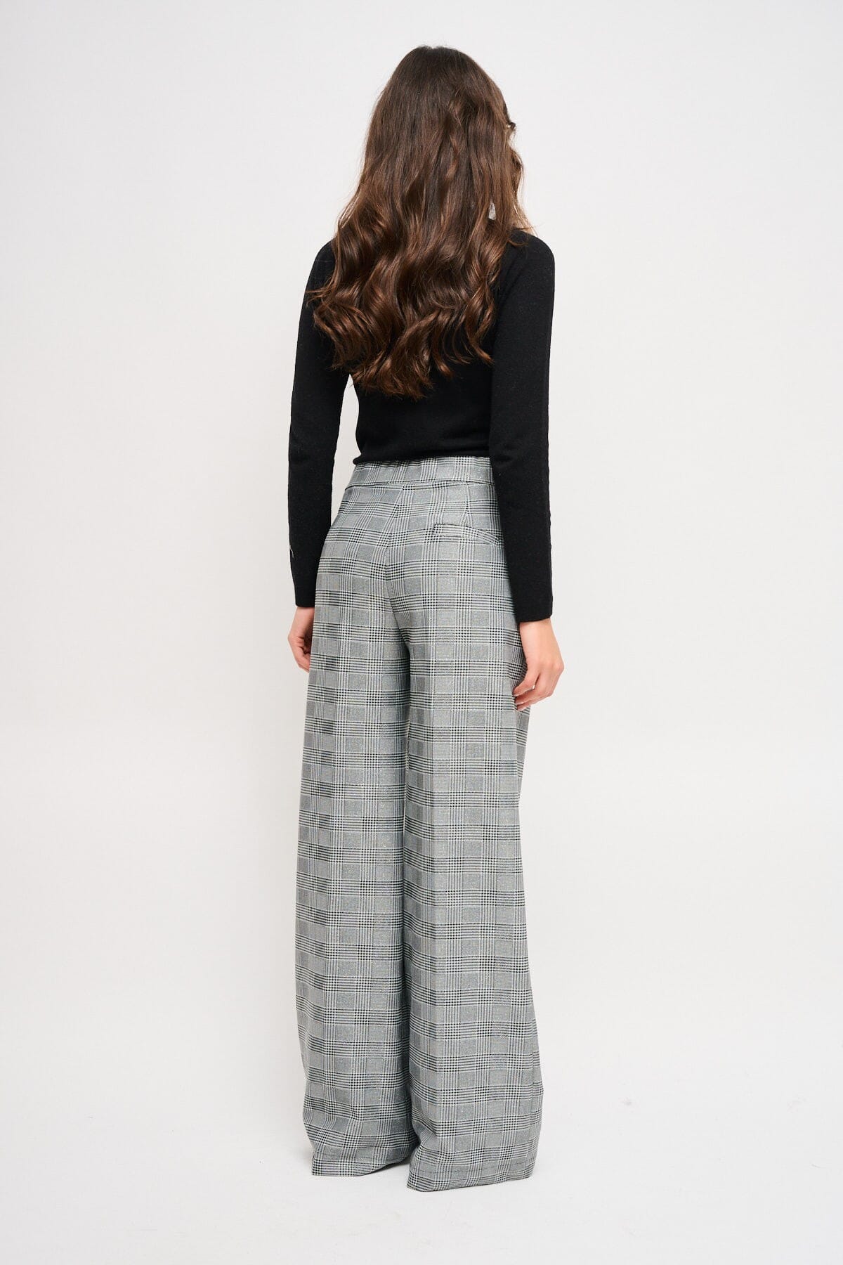 Pantaloni Check A Palazzo Maryley