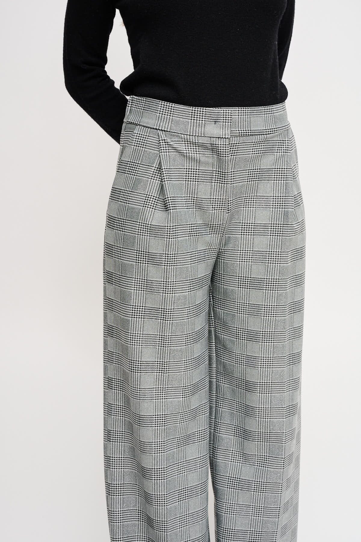 Pantaloni Check A Palazzo Maryley