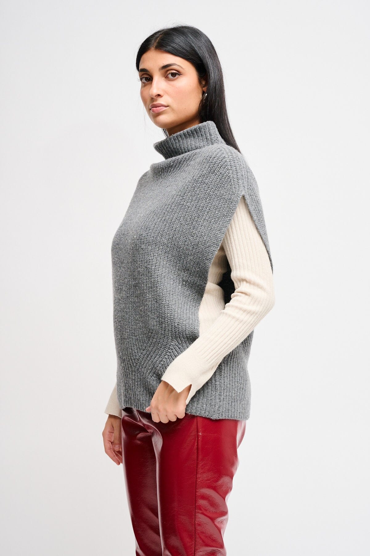 Maryley Wool Blend Knitted Vest