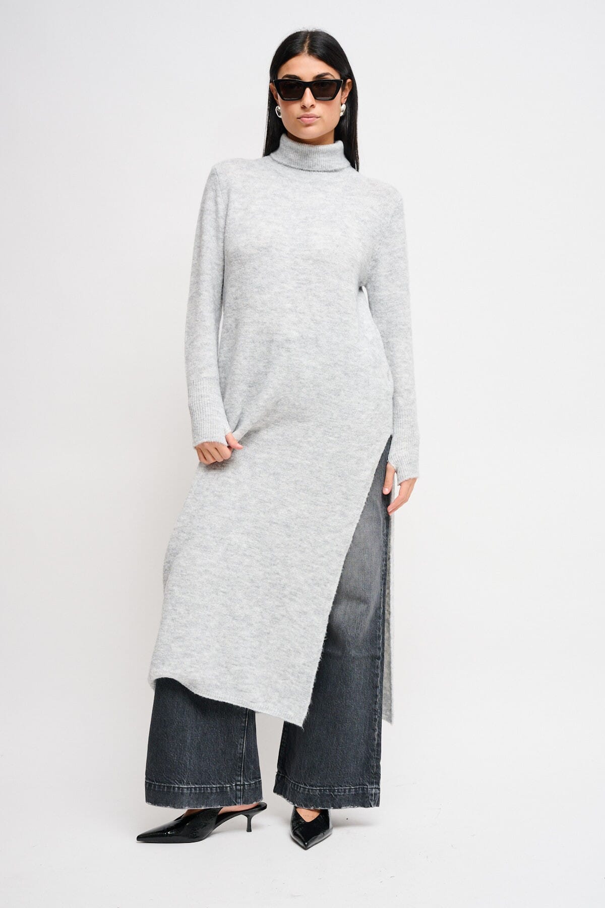 Abito In Maglia Con Spacco Maryley