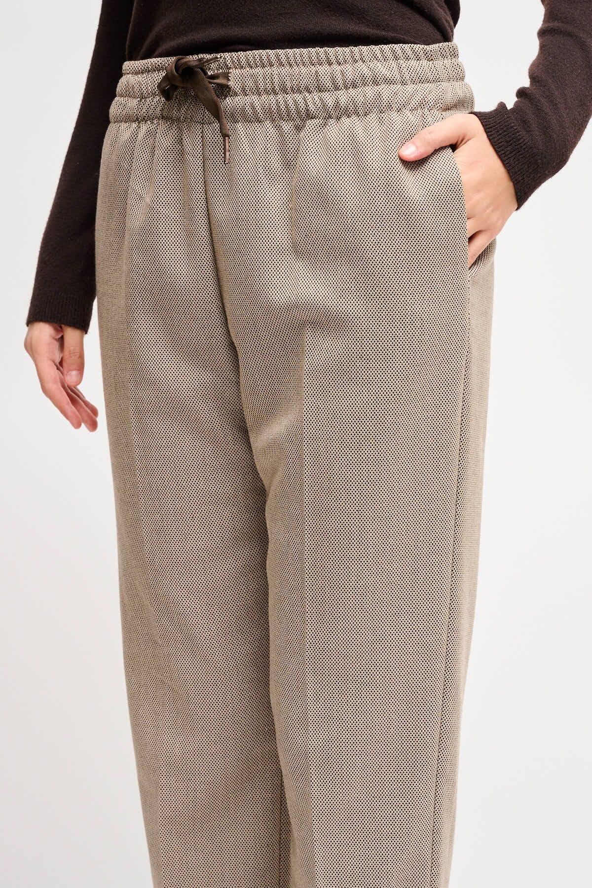 Maryley - Pantalon à cordon de serrage avec revers