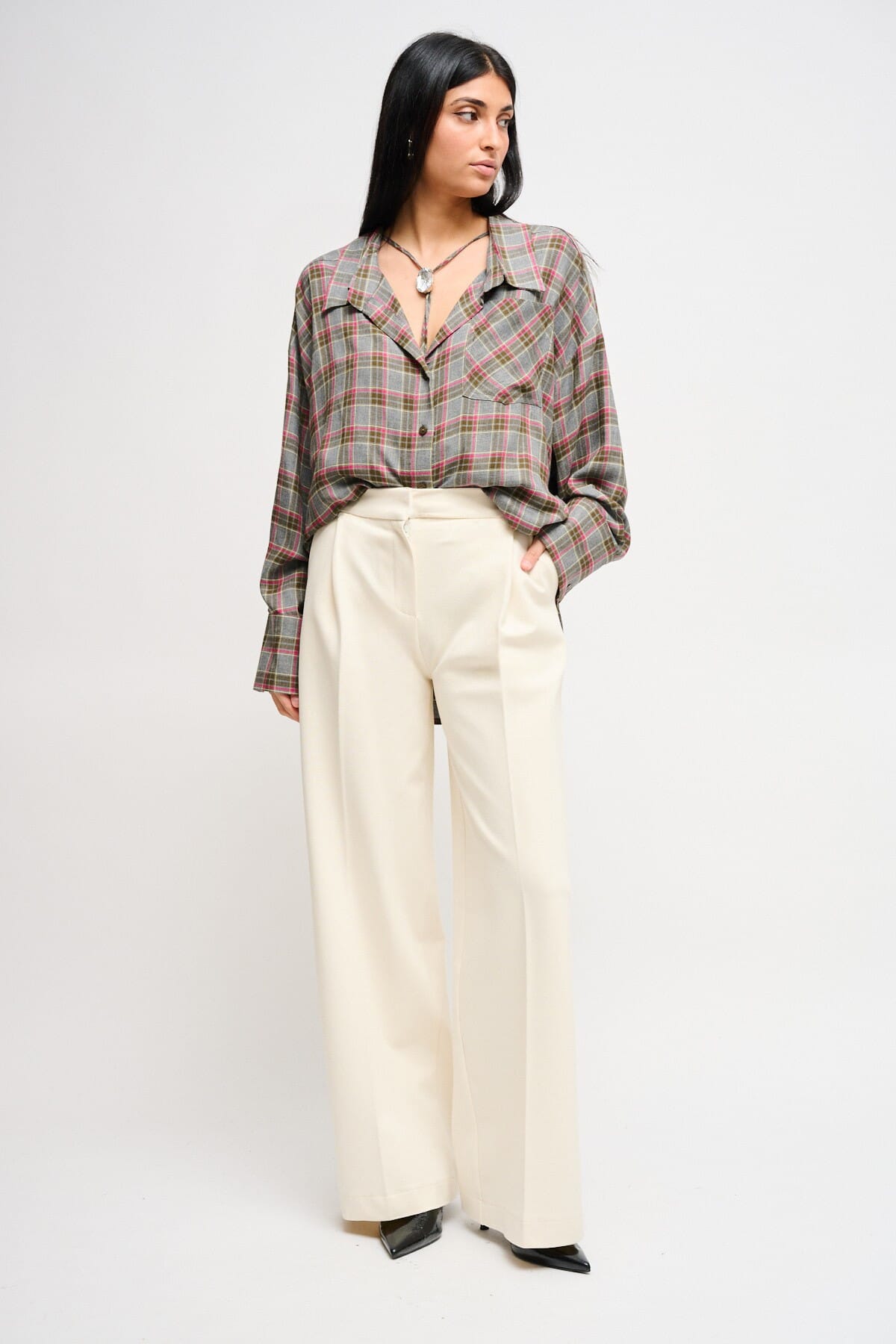 Pantaloni A Palazzo In Punto Milano Maryley