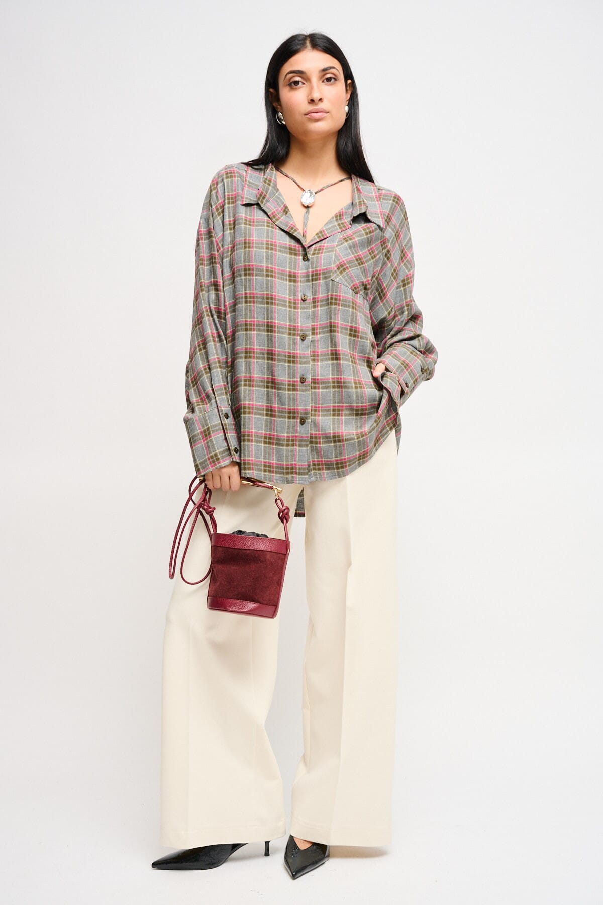 Pantaloni A Palazzo In Punto Milano Maryley