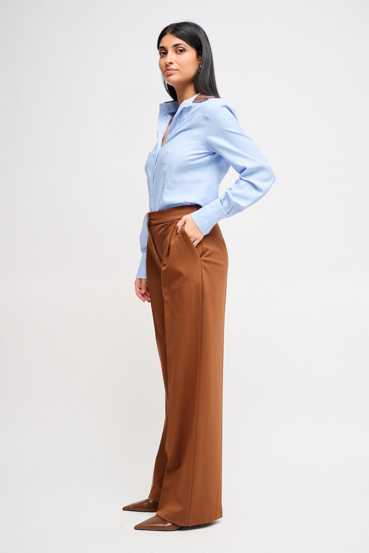 Pantaloni A Palazzo In Punto Milano Maryley