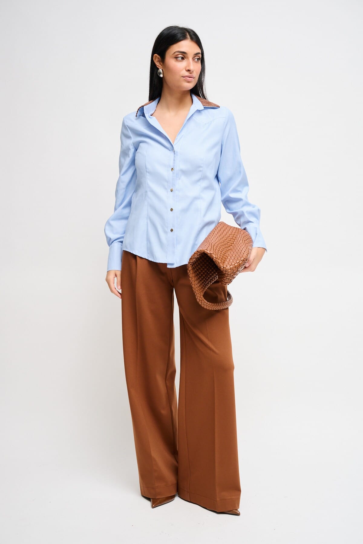 Pantaloni A Palazzo In Punto Milano Maryley