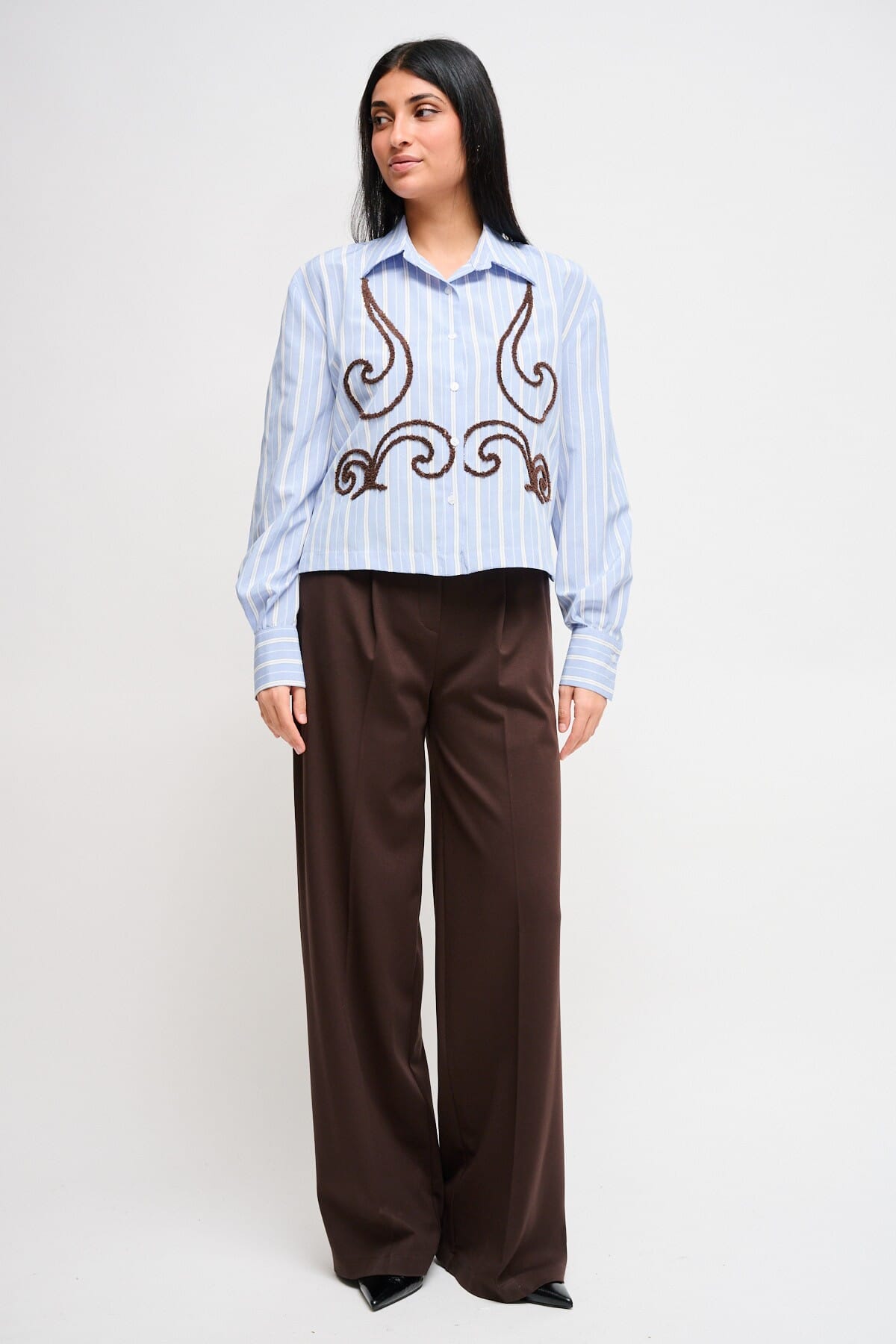 Pantaloni A Palazzo In Punto Milano Maryley