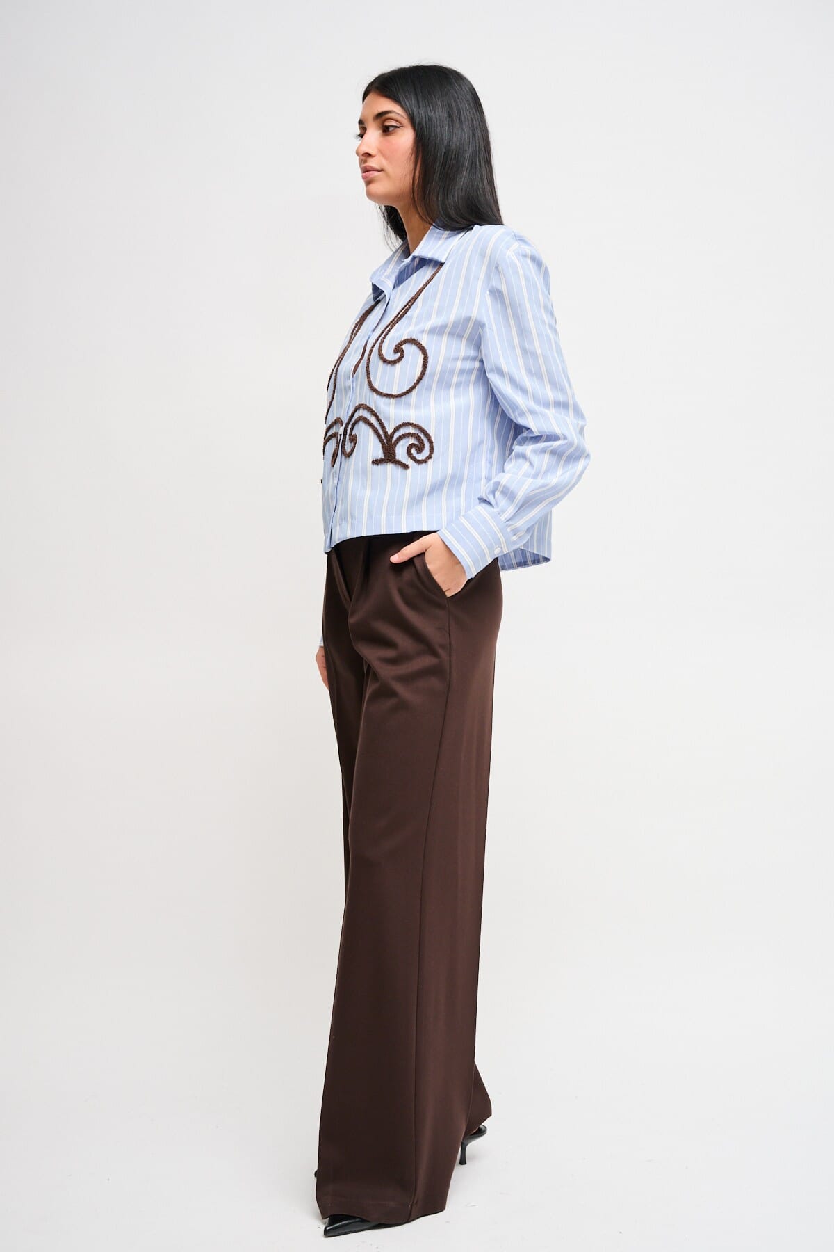 Pantaloni A Palazzo In Punto Milano Maryley