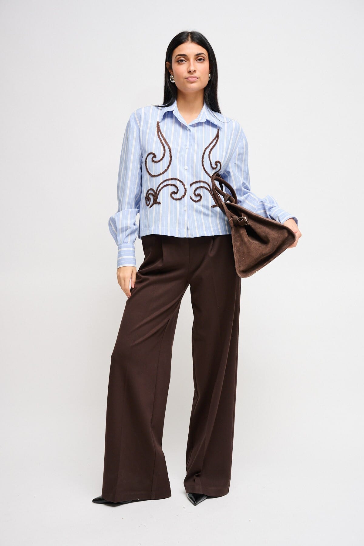 Pantaloni A Palazzo In Punto Milano Maryley