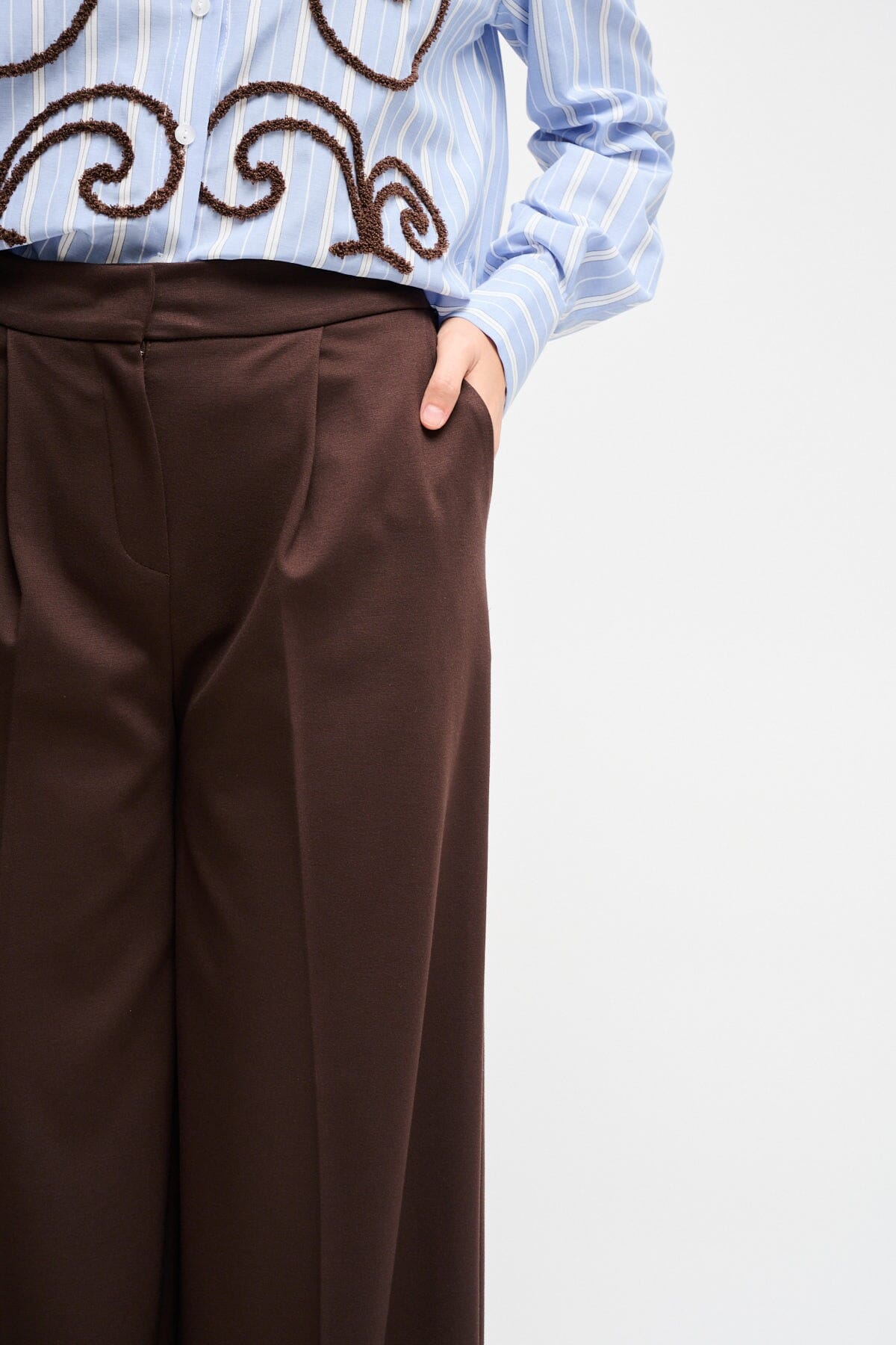 Pantaloni A Palazzo In Punto Milano Maryley