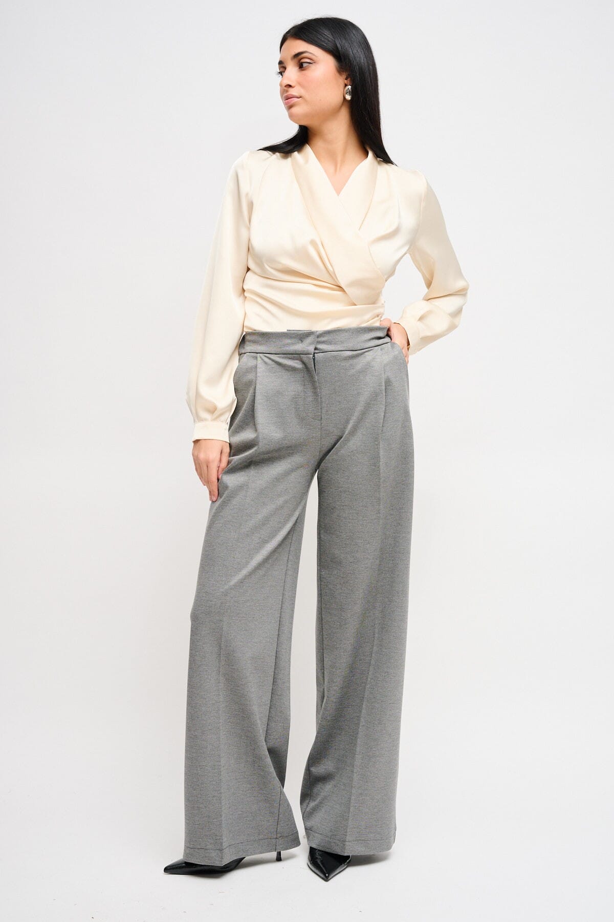 Pantaloni A Palazzo In Punto Milano Maryley