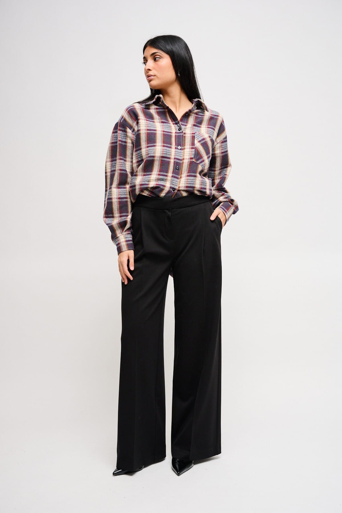 Pantaloni A Palazzo In Punto Milano Maryley