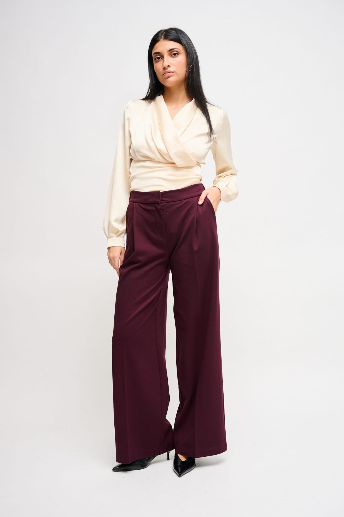 Pantaloni A Palazzo In Punto Milano Maryley