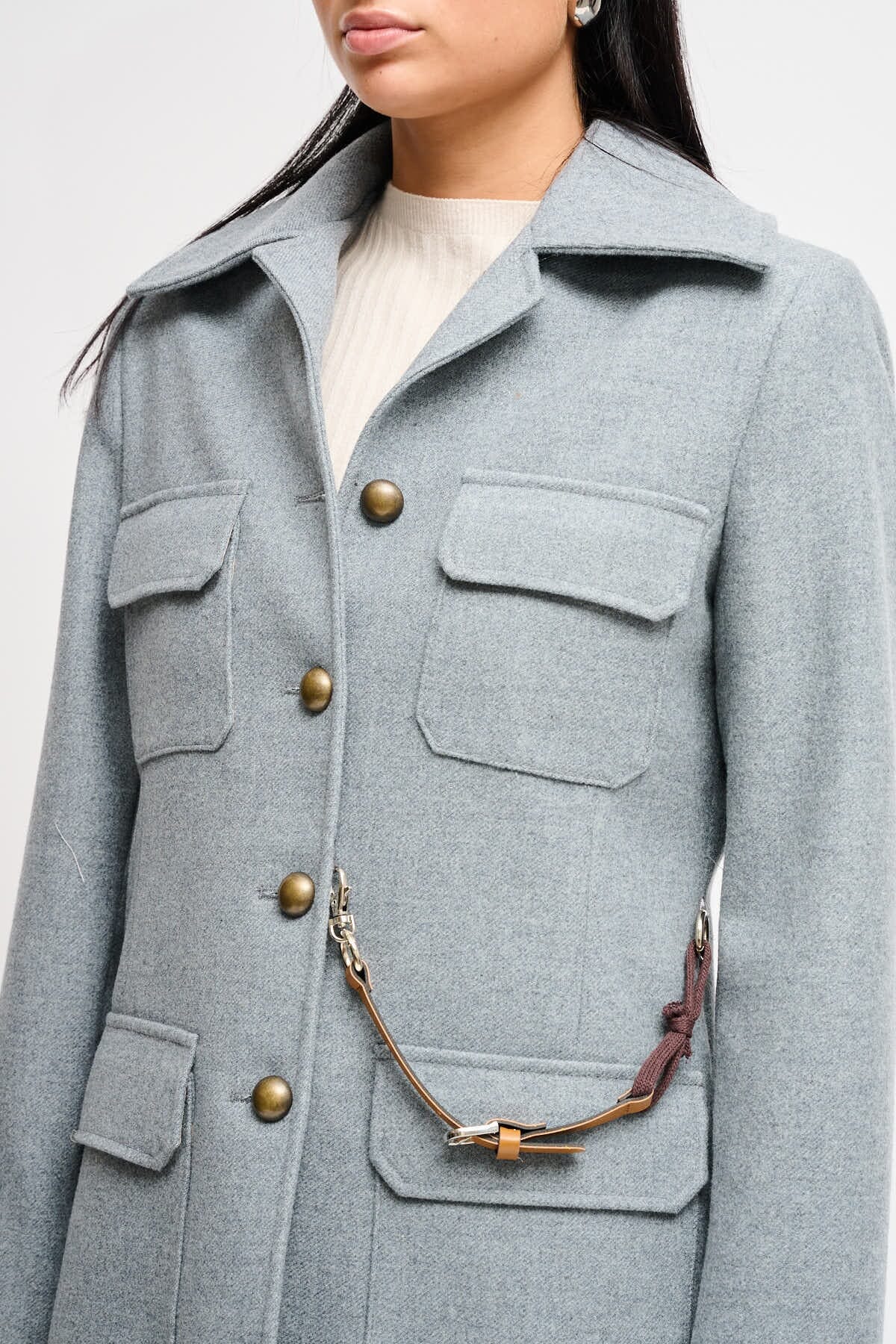 Giacca Con Cintura Dettaglio Maryley