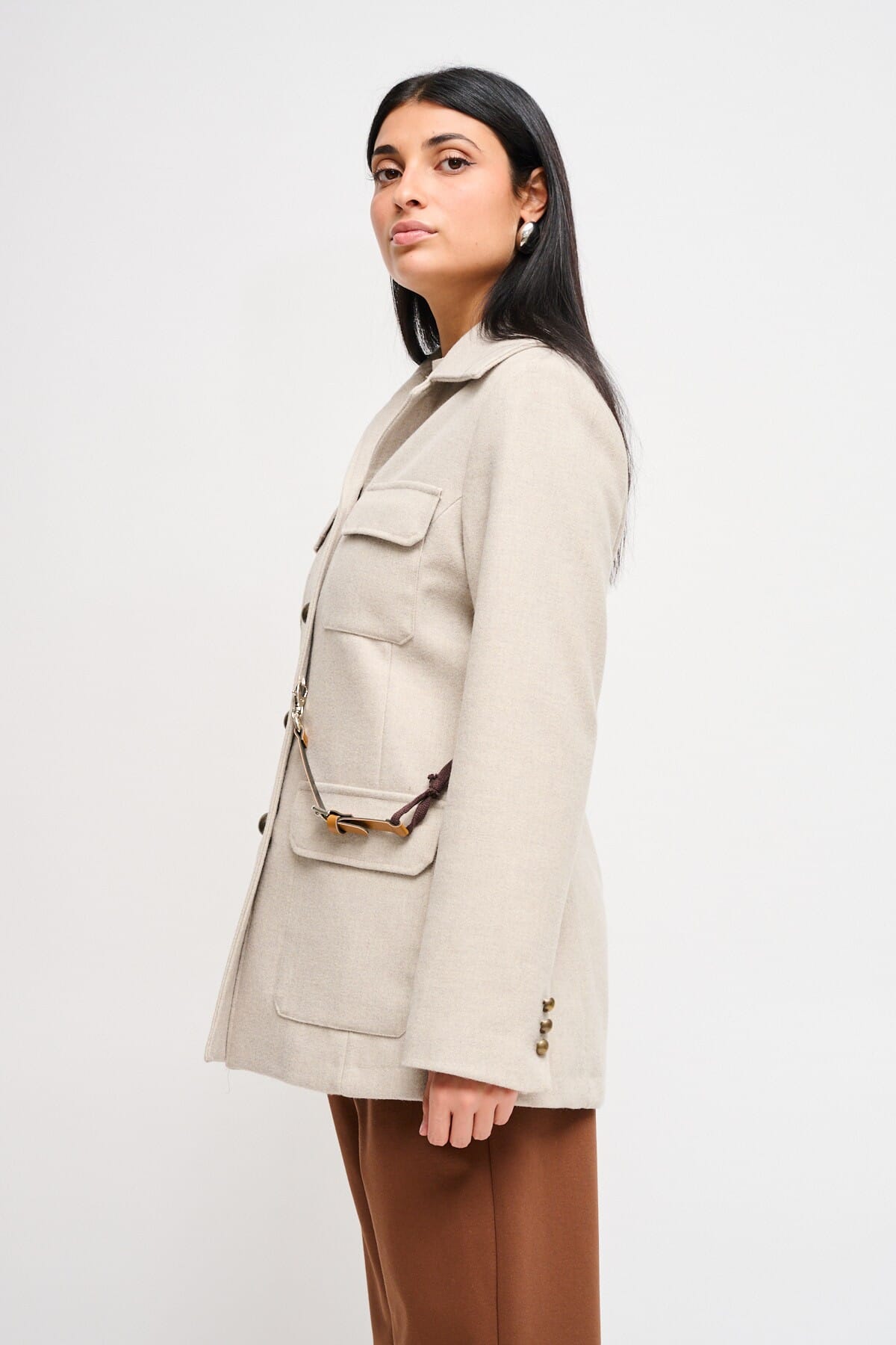 Giacca Con Cintura Dettaglio Maryley