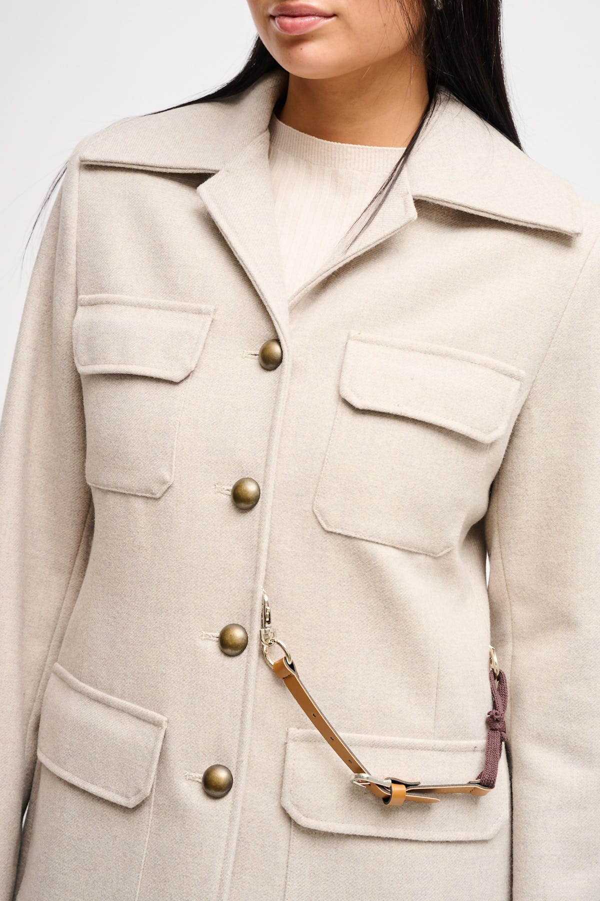 Giacca Con Cintura Dettaglio Maryley