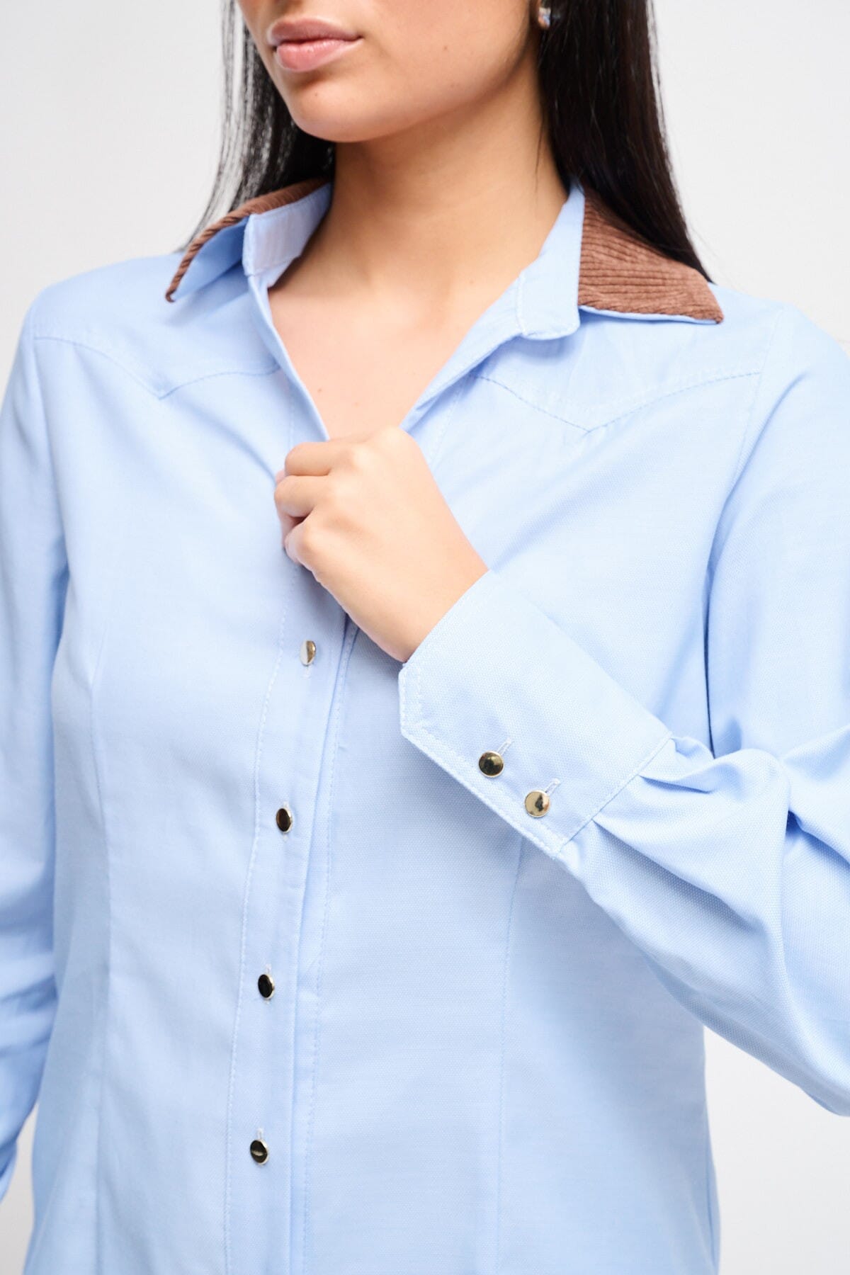 Camicia Con Colletto A Contrasto Maryley