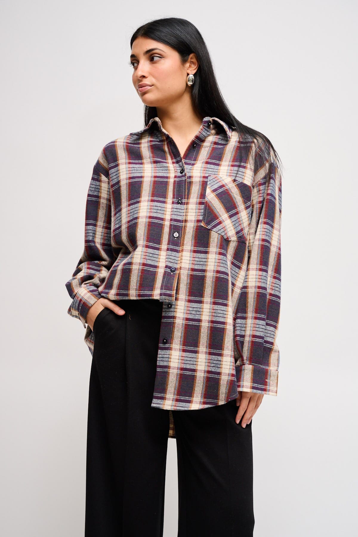 Camicia Check Over In Flanella Maryley