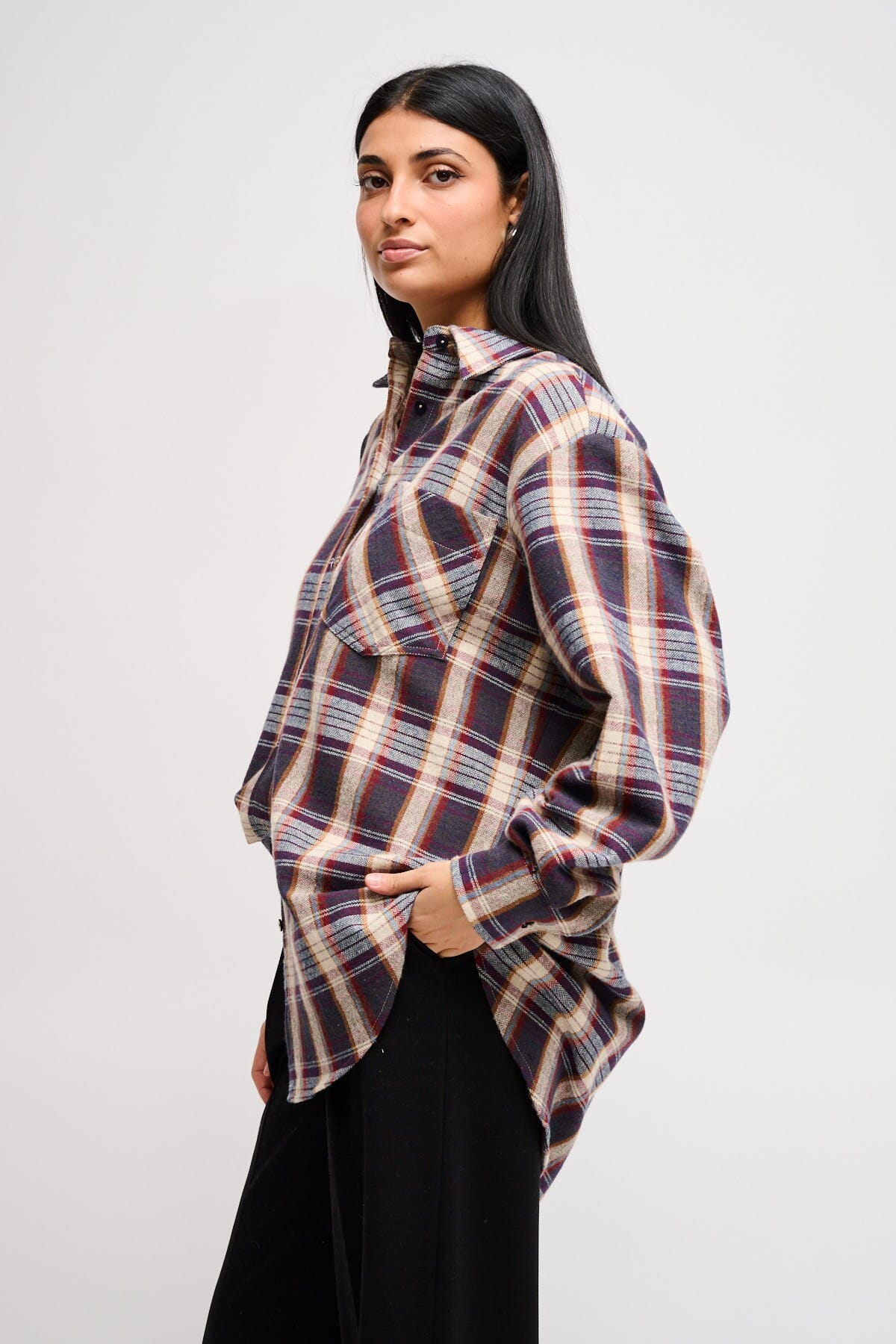 Camicia Check Over In Flanella Maryley